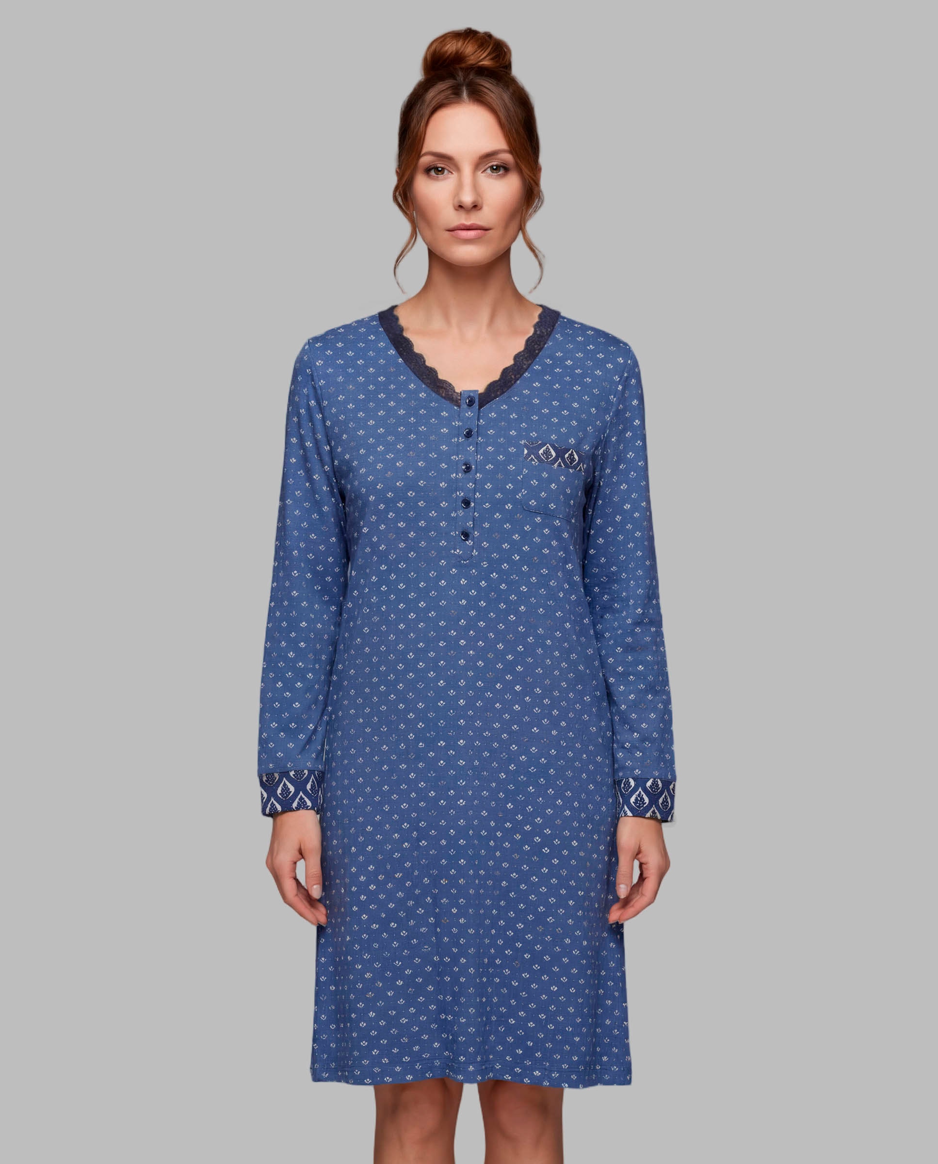 Camisola dormir mujer tapeta - Egatex - Azul Azul-1