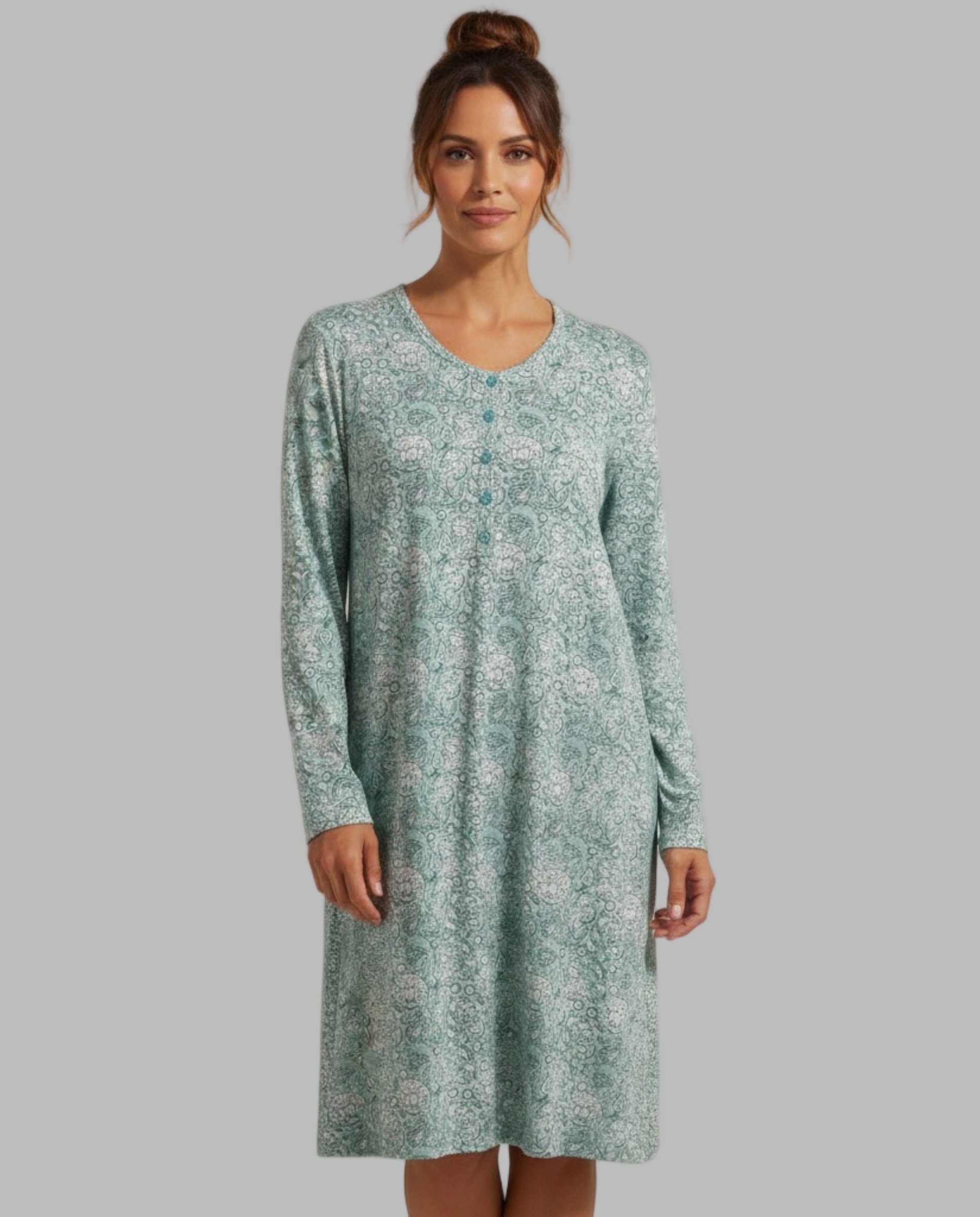 Camisola dormir mujer estampada - Egatex - Azul Azul-1