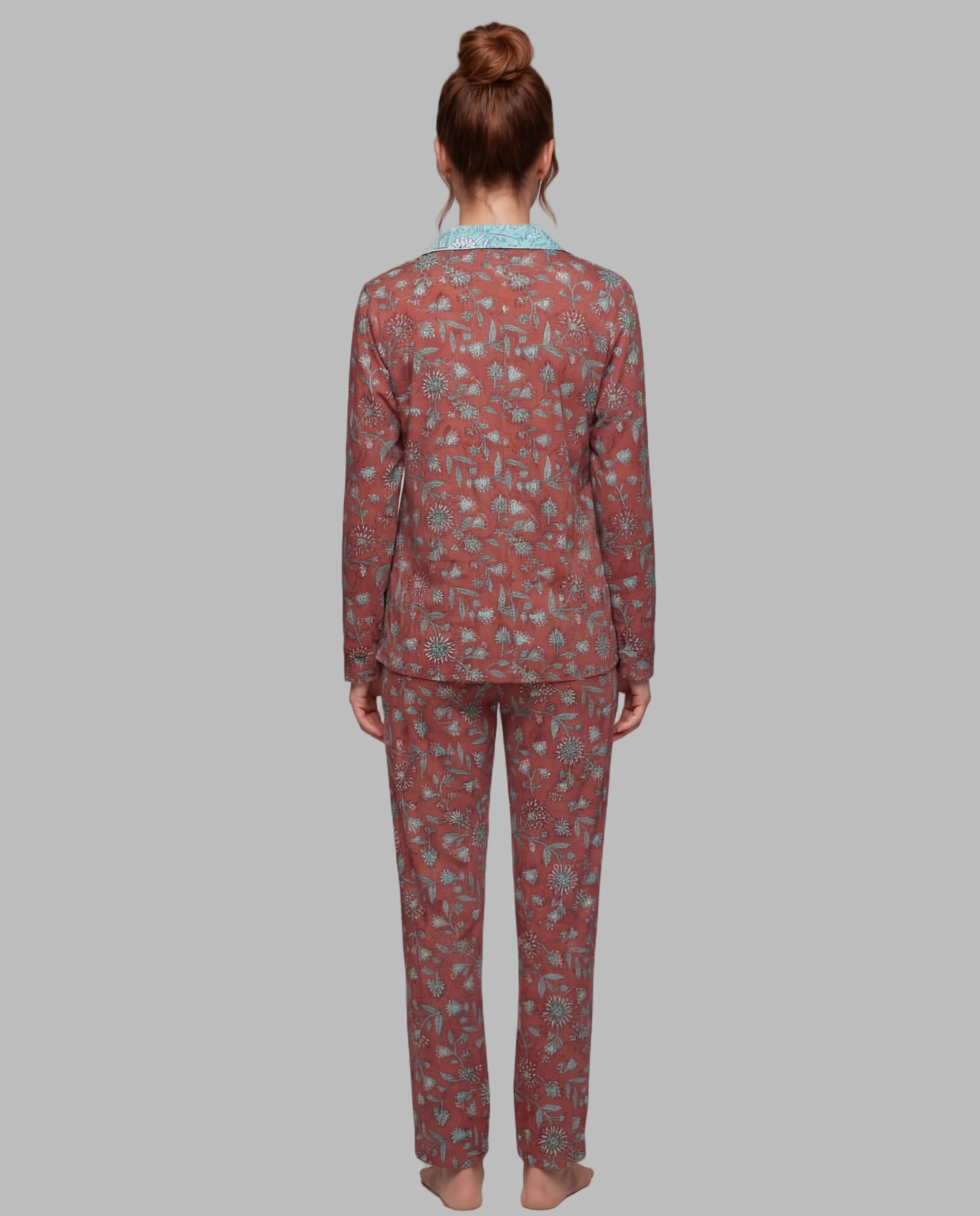 Pijama de mujer abierto - Egatex - Naranja Naranja-2