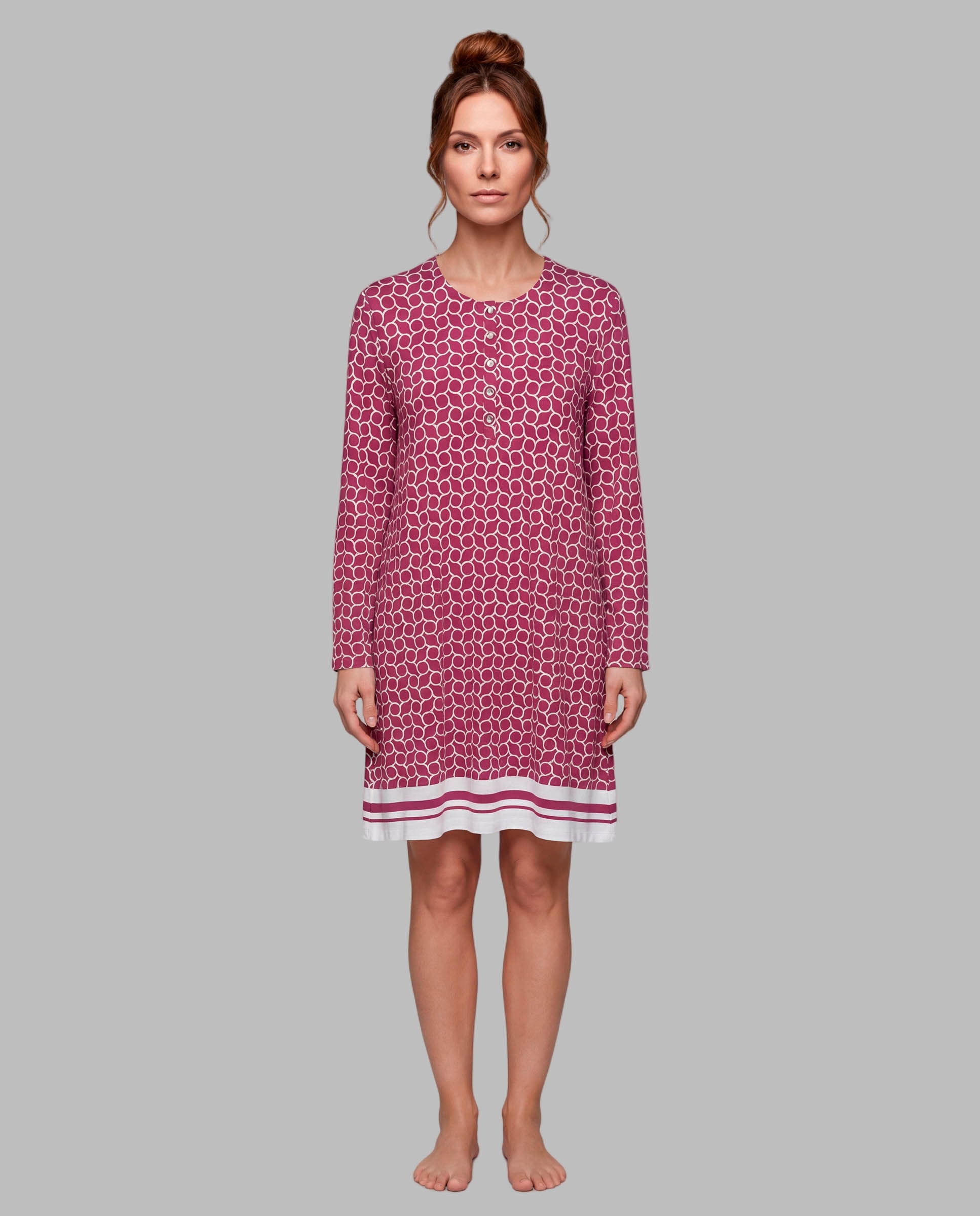 Camisola mujer estampada - Egatex - Burdeos Burdeos-1
