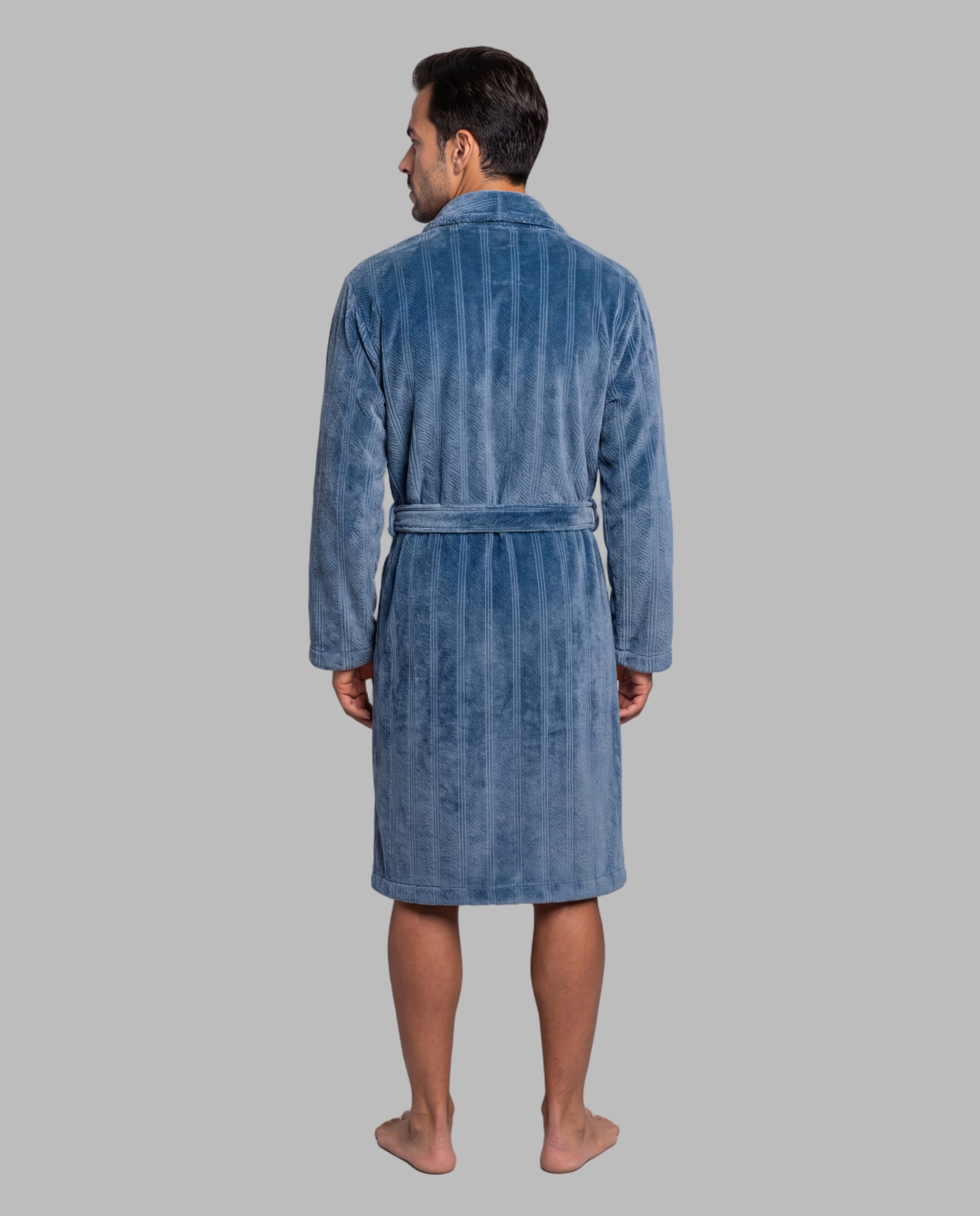 Imagen 2 de Bata de hombre cruzada - SOY - Azul Azul