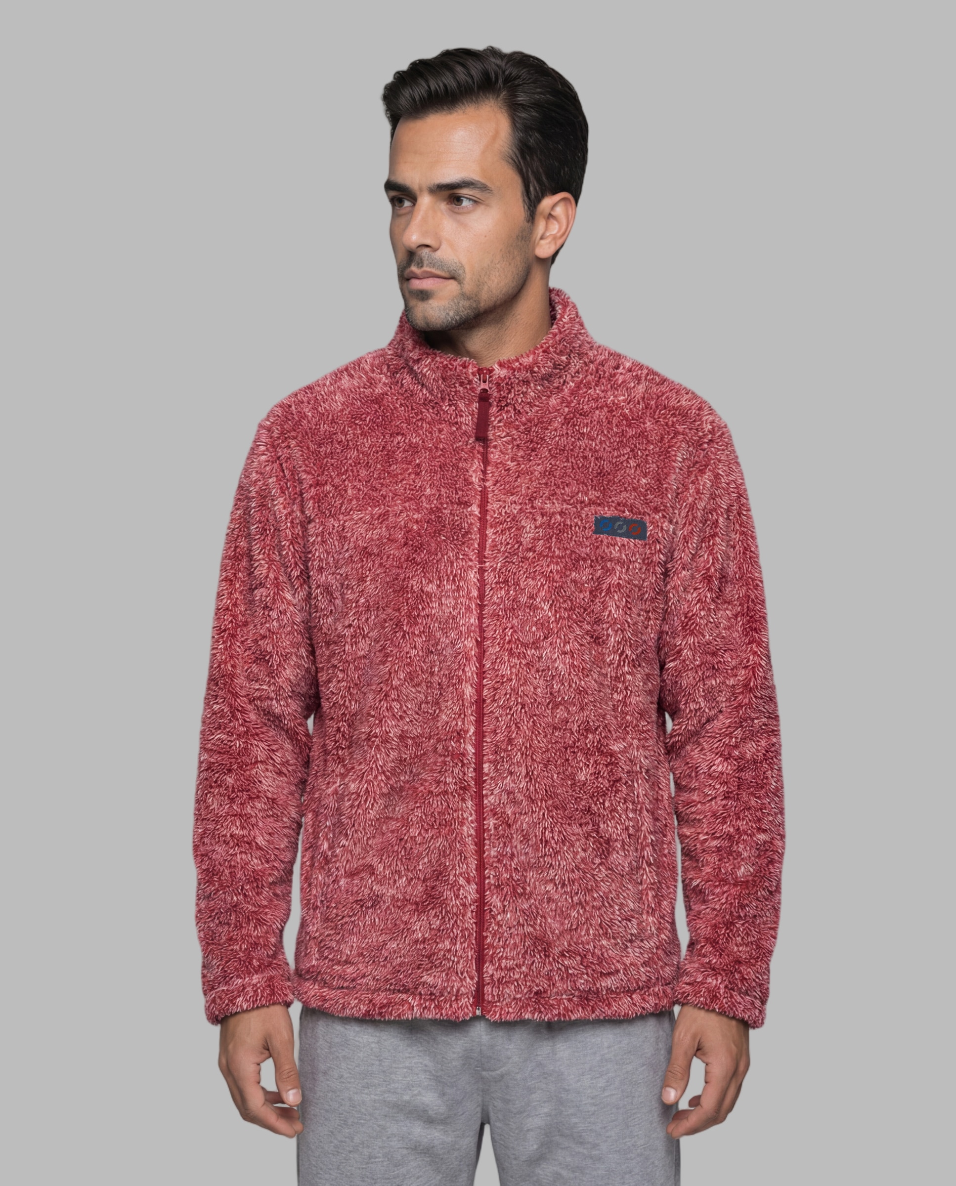 Imagen 1 de Chaqueta de hombre pelo bicolor - SOY - Rojo Rojo