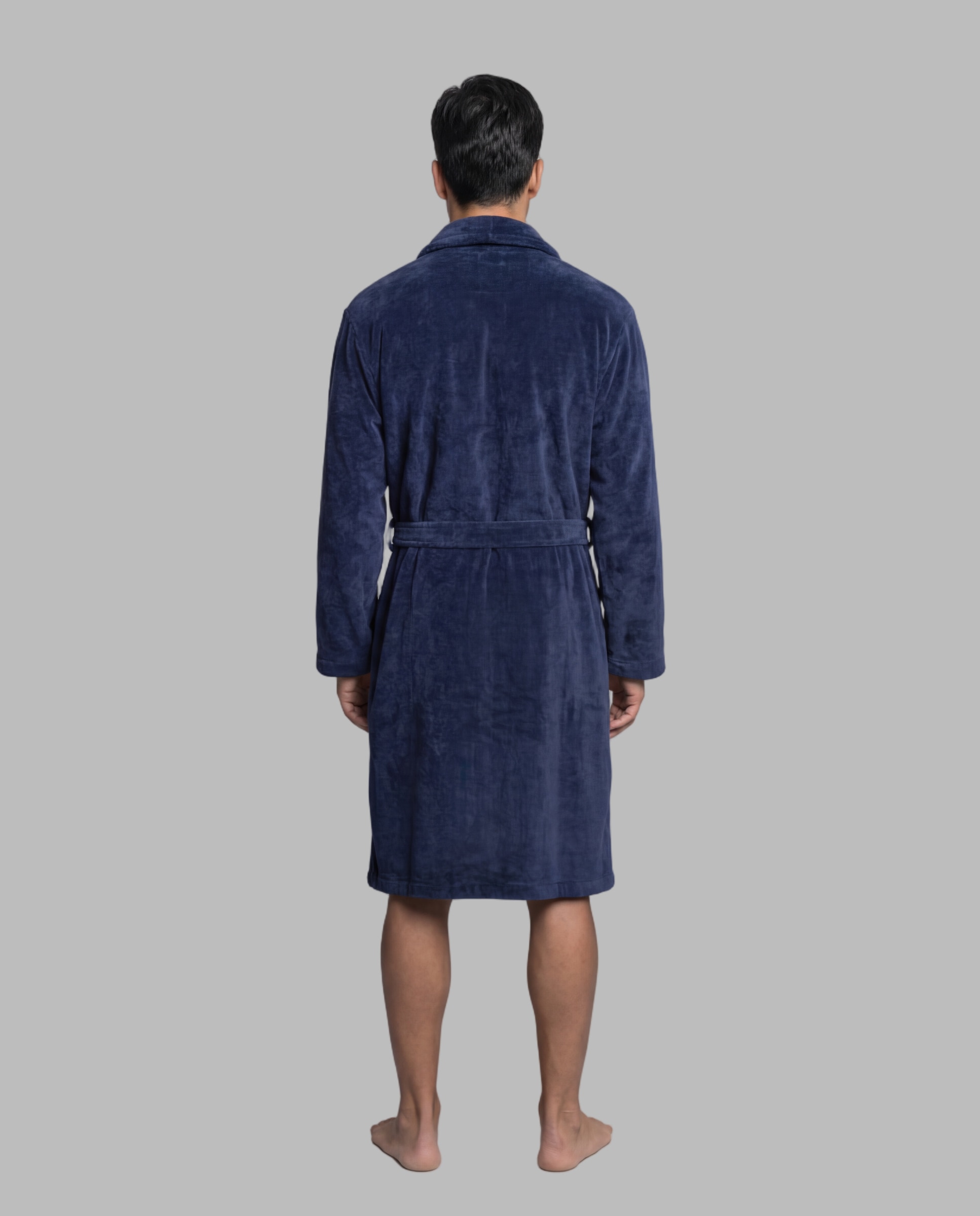 Imagen 2 de Bata de hombre cruzada pelo - SOY - Azul Azul