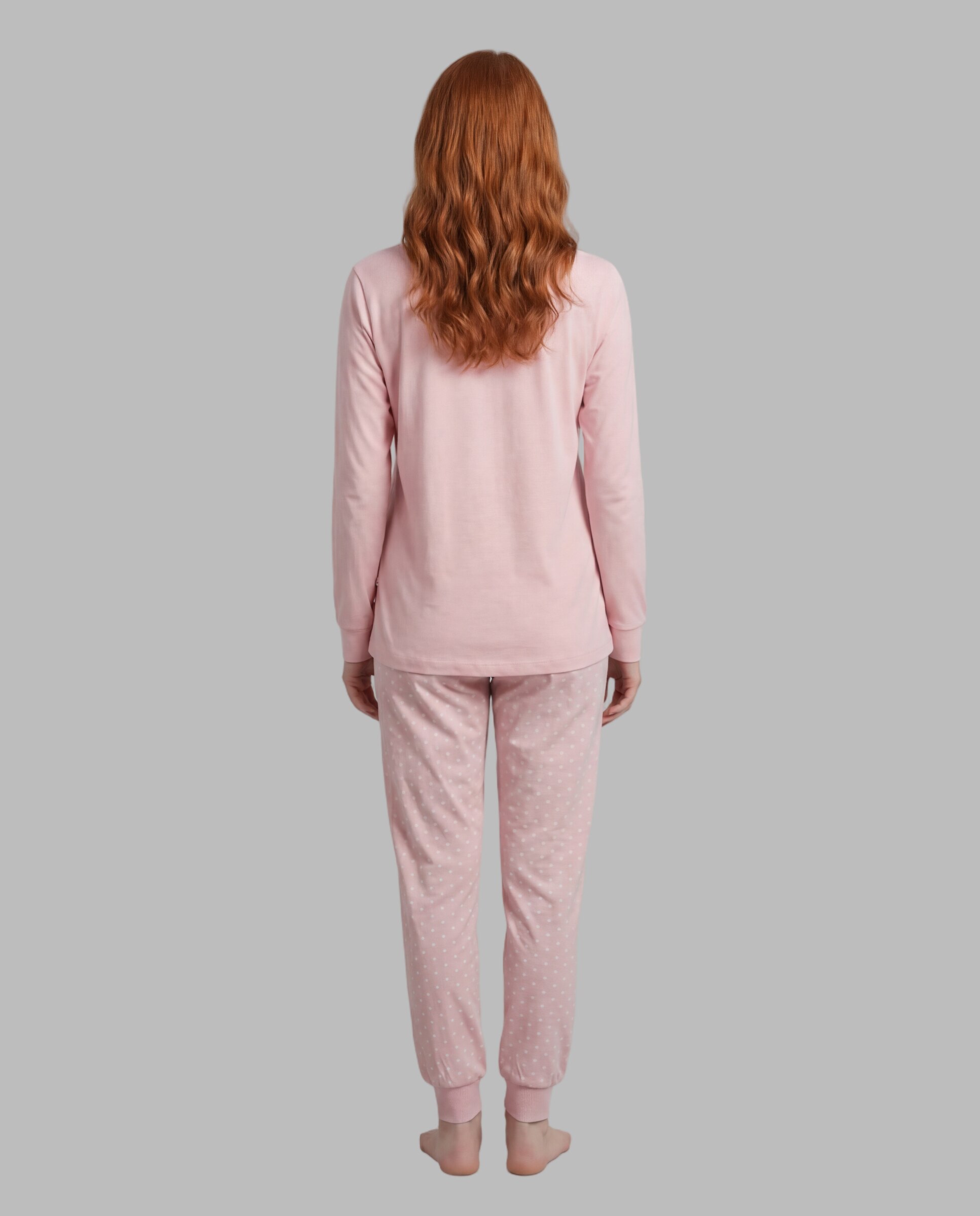 Pijama mujer estampado posicional - Señoretta - Rosa Rosa-2