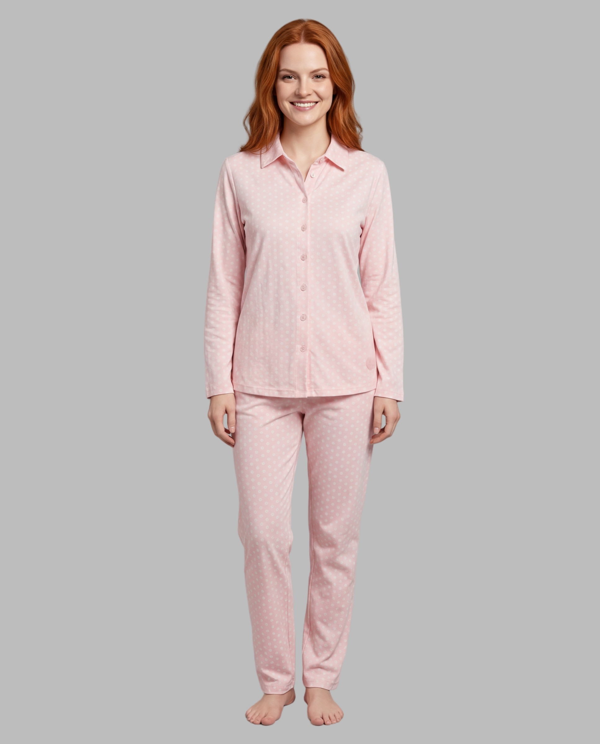 Pijama de mujer abierto - Señoretta - Rosa Rosa-1