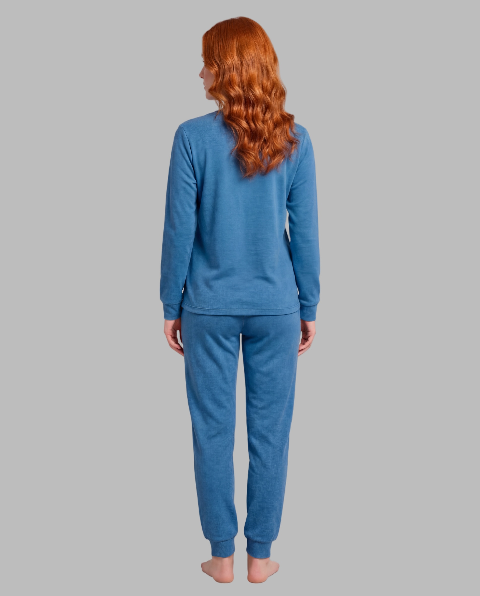 Pijama mujer felpa aplicación - Señoretta - Azul Azul-2