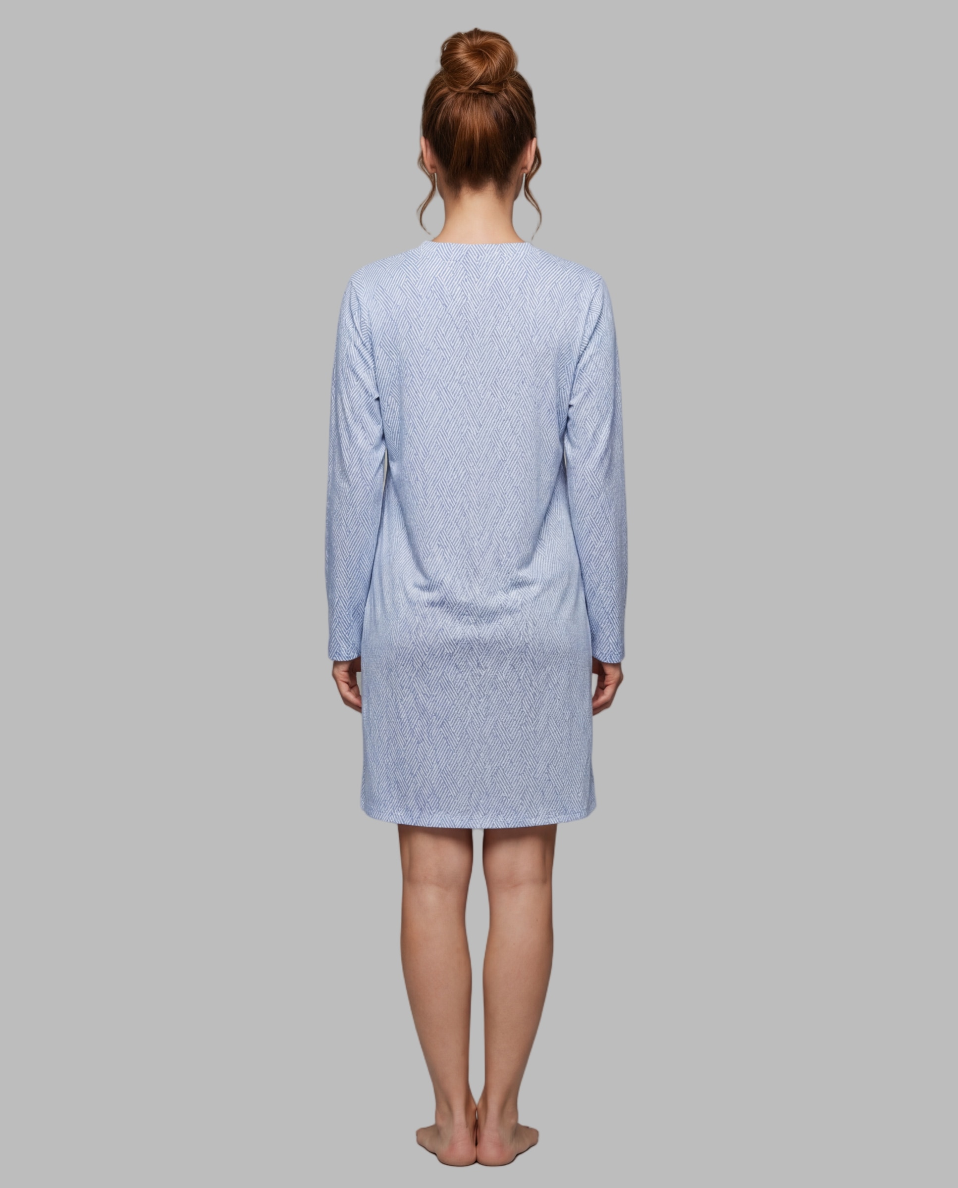 Camisola mujer dormir manga larga - Egatex - Azul Azul-2