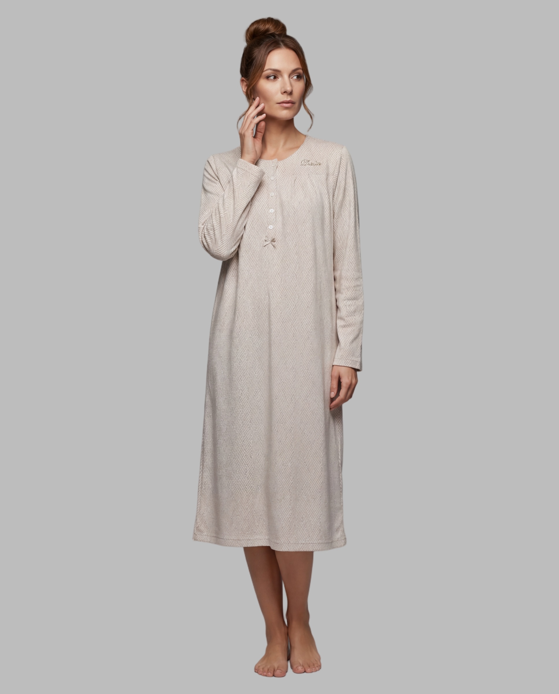 Camisola mujer dormir canesu - Egatex - Beige Beige-1