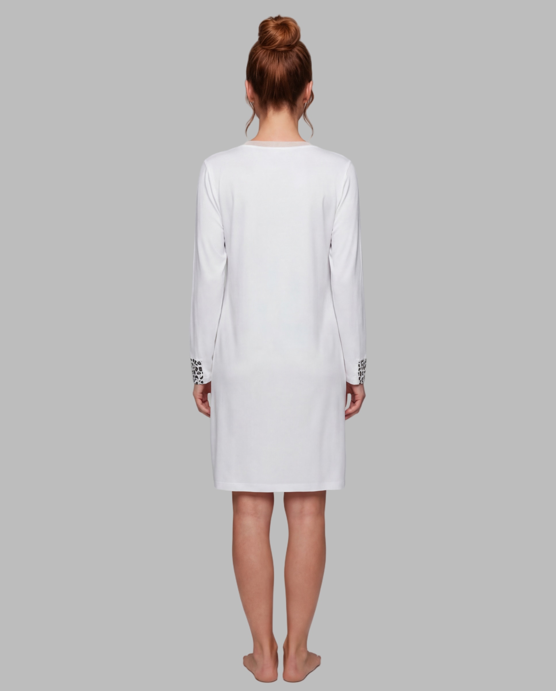 Camisola dormir mujer combinada tul - Egatex - Crudo Crudo-2