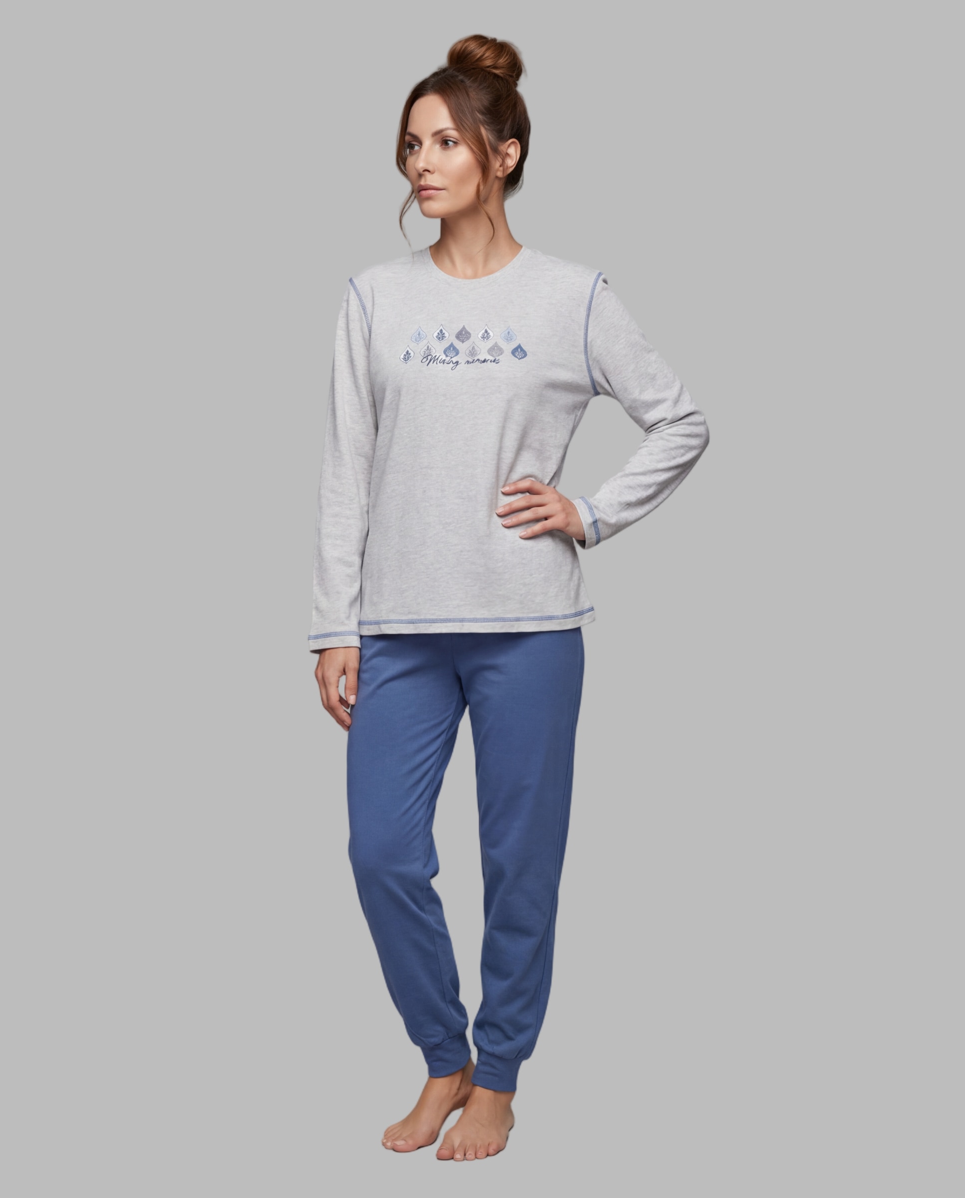 Pijama de mujer vigore felpa - Egatex - Azul Azul-1