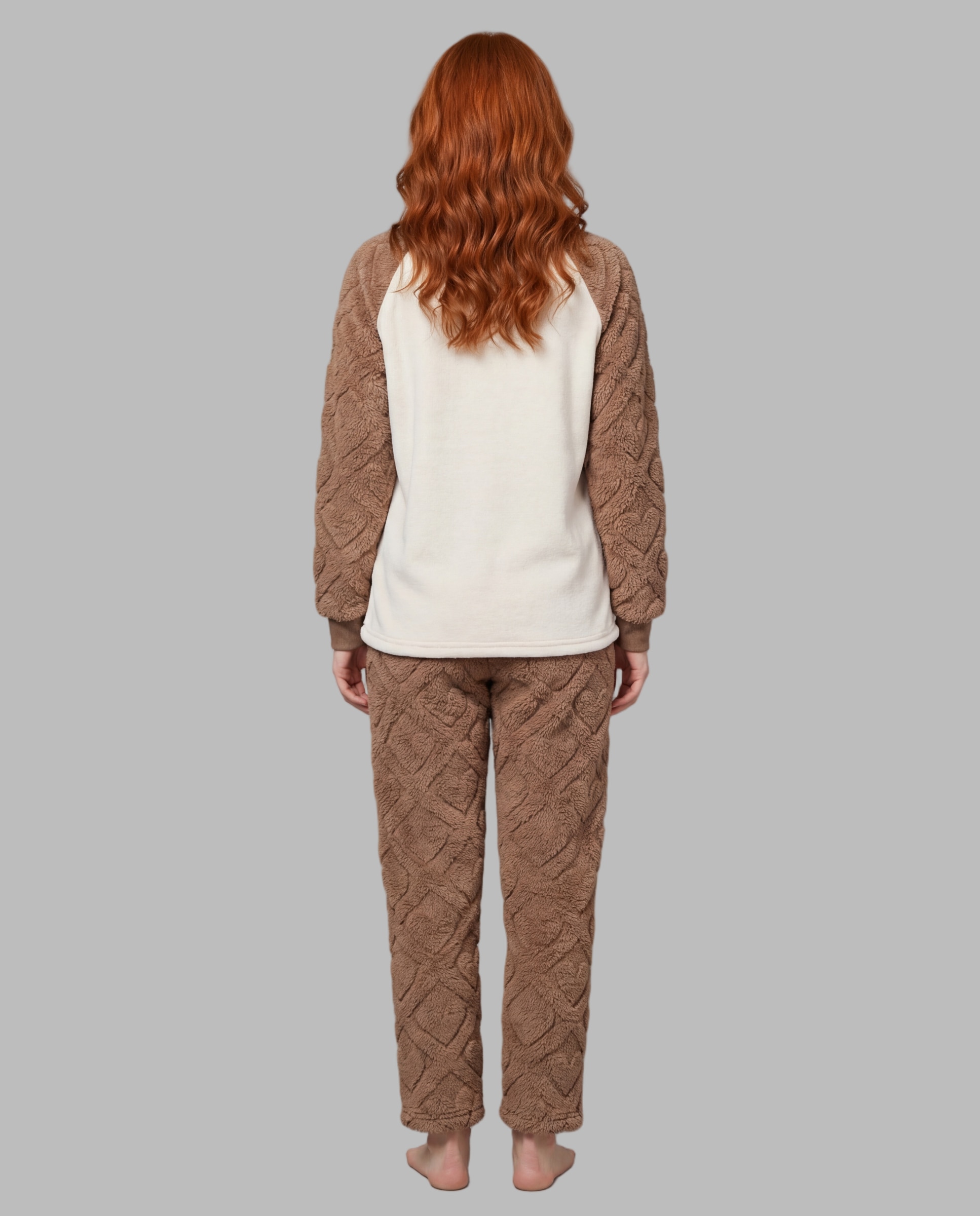 Pijama mujer combinado coralina - Señoretta - Marrón Marrón-2