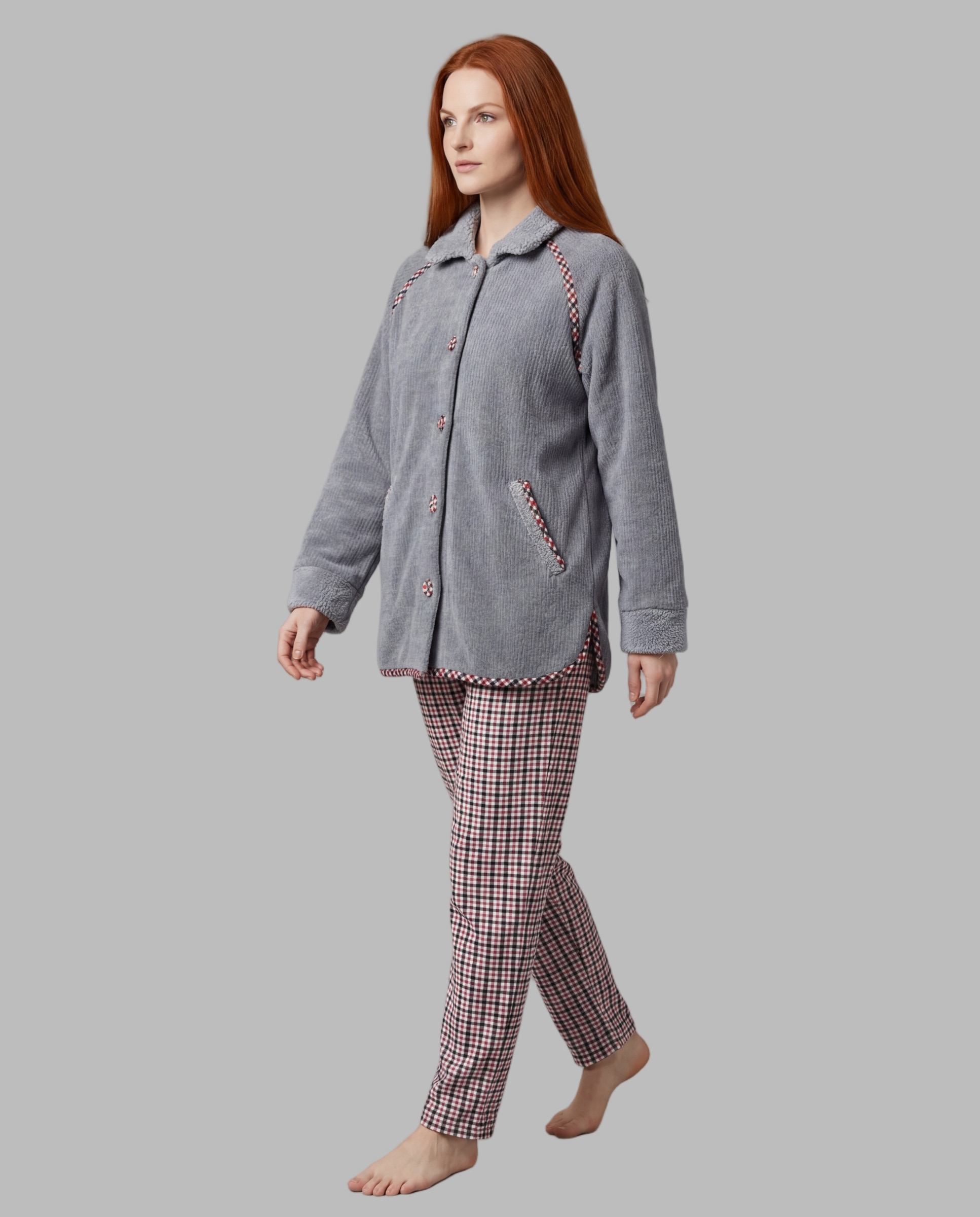 Chaqueta mujer borreguito - Señoretta - Gris Gris-1