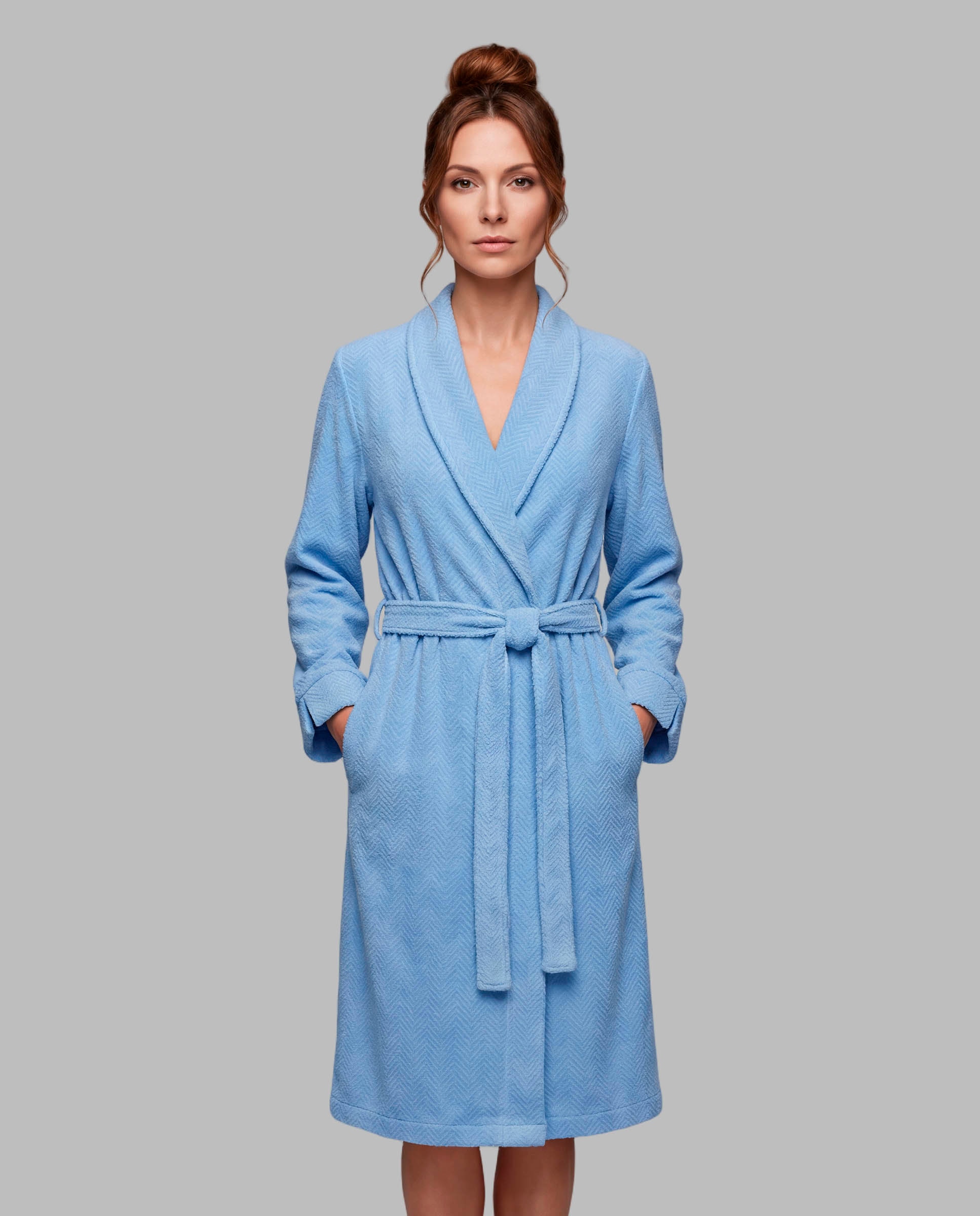 Bata mujer chenilla cruzada - Egatex - Azul Azul-1