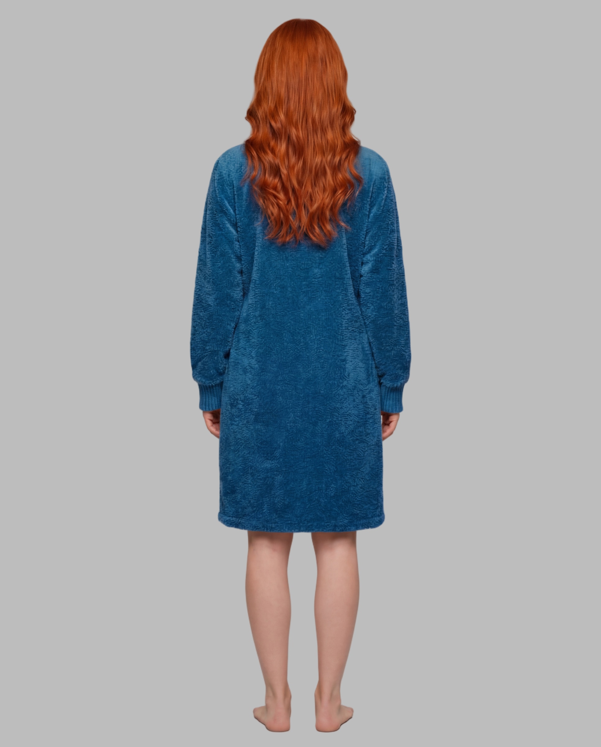 Bata de mujer con cremallera - Señoretta - Azul Azul-2