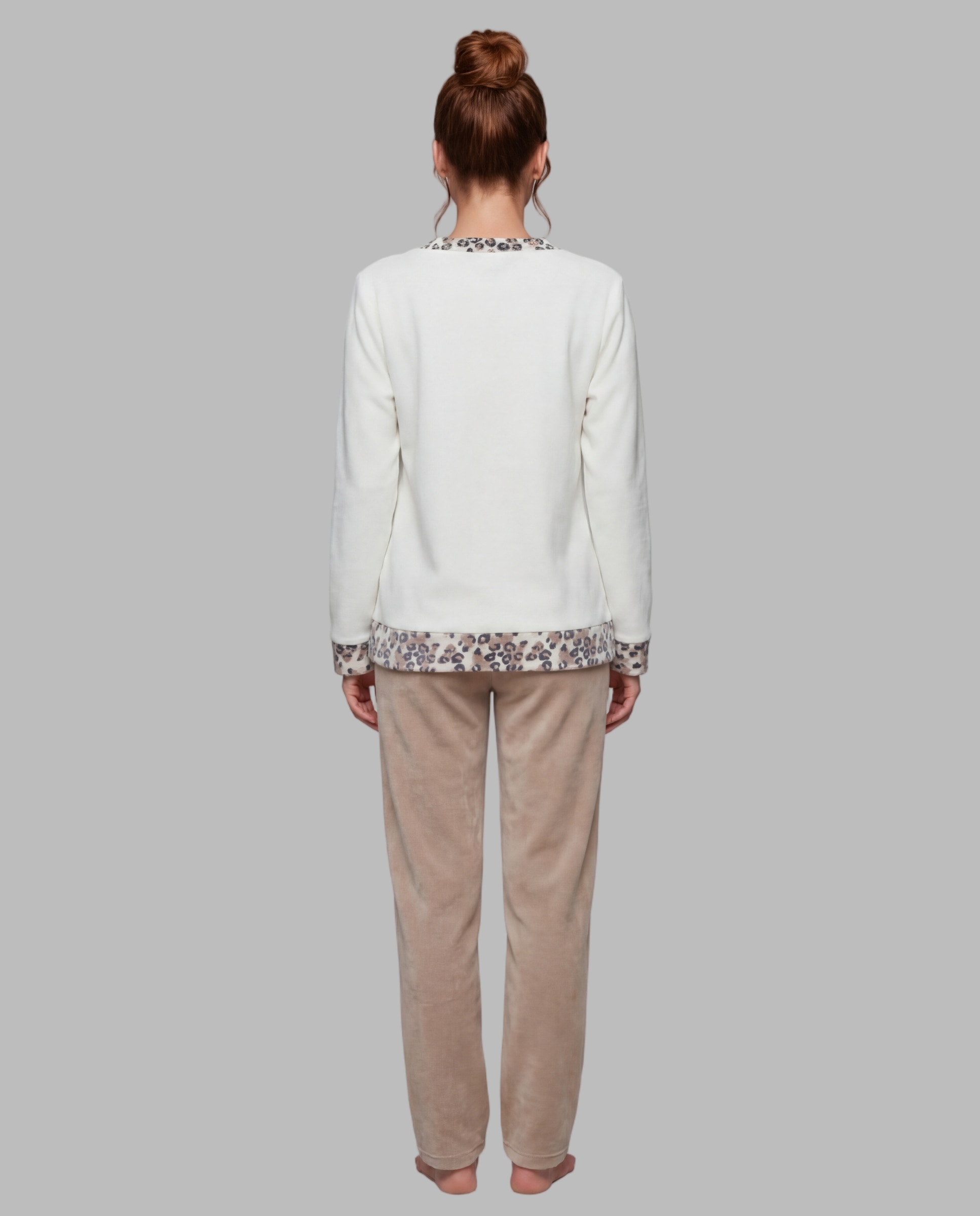 Pijama mujer tejido coralina - Egatex - Crudo Crudo-2