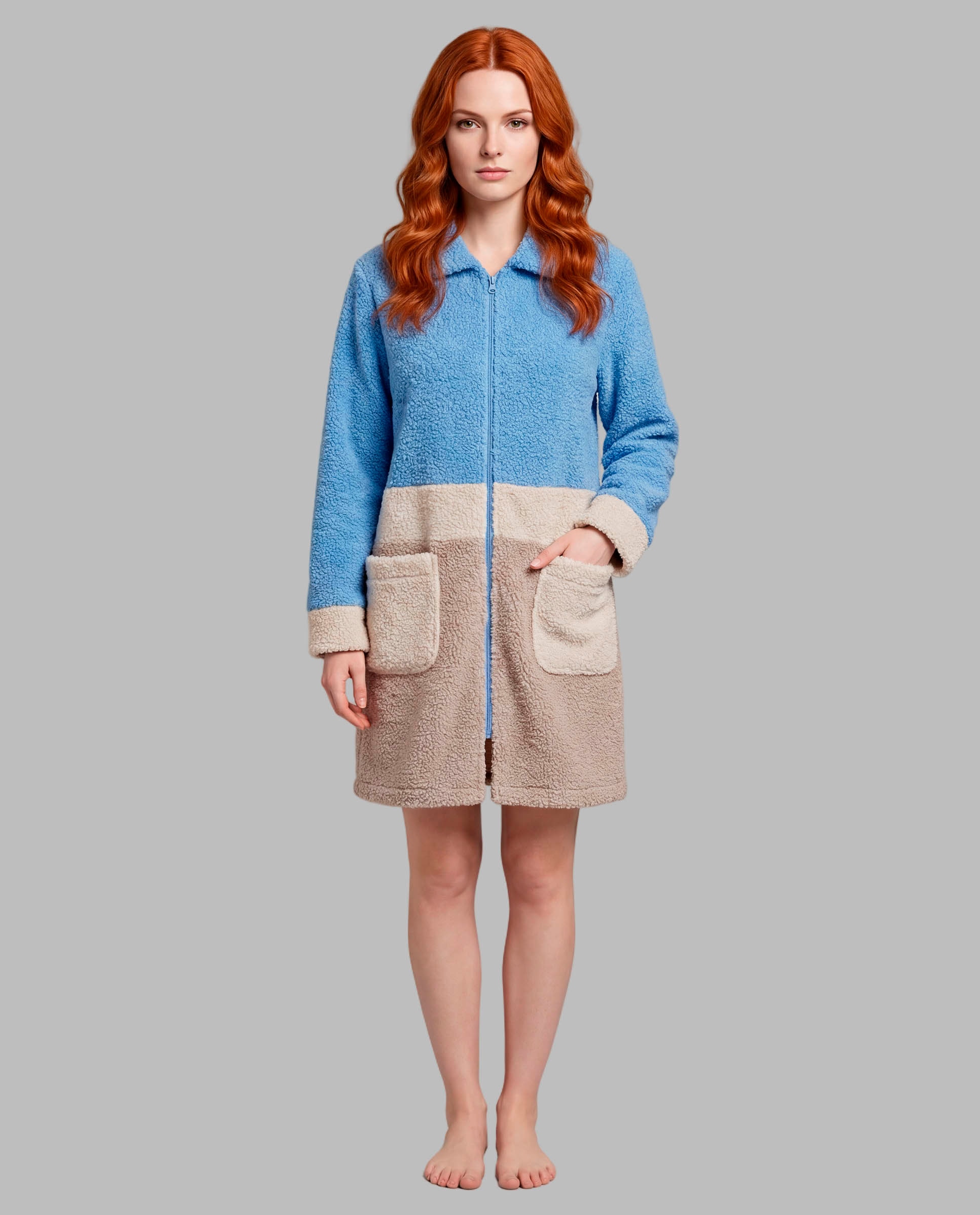 Bata de mujer tricolor - Señoretta - Azul Azul-1