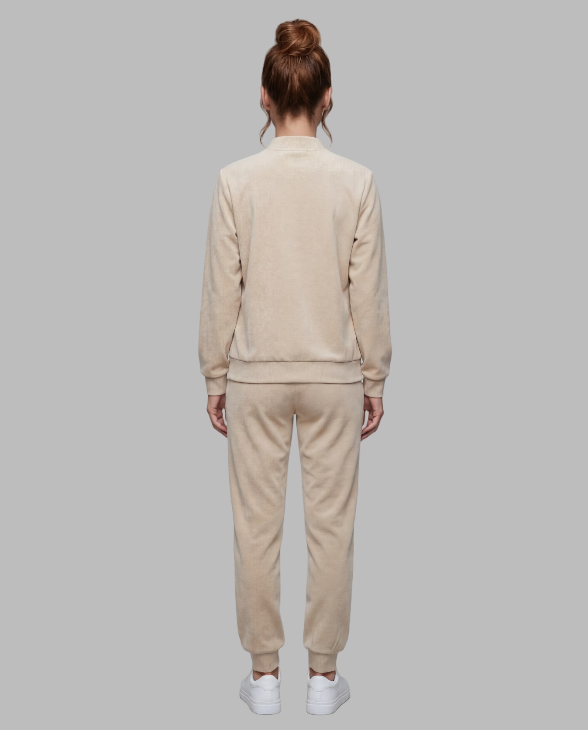 Jogging mujer cremallera - Egatex - Beige Beige-2
