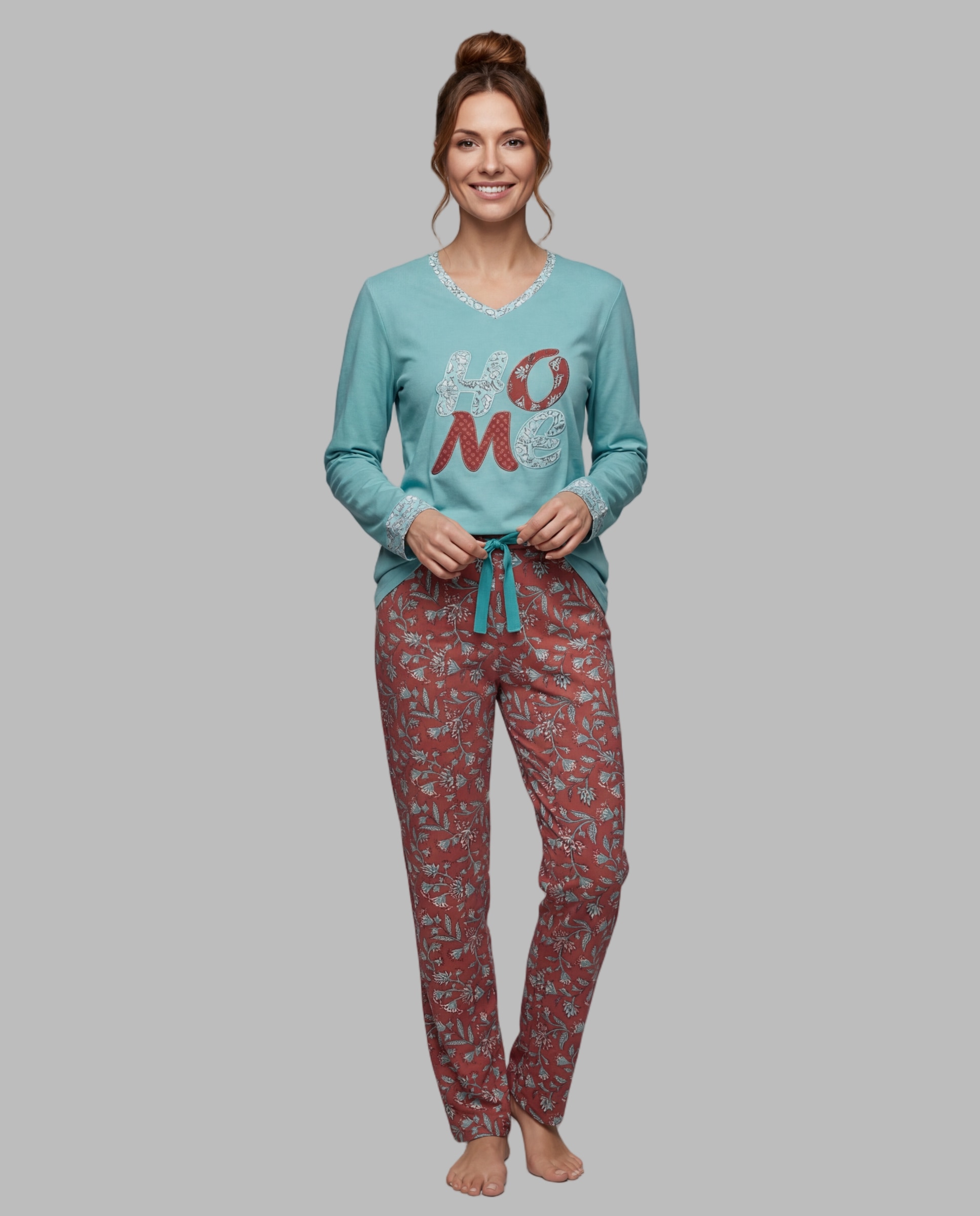 Pijama mujer aplicación - Egatex - Azul Azul-1