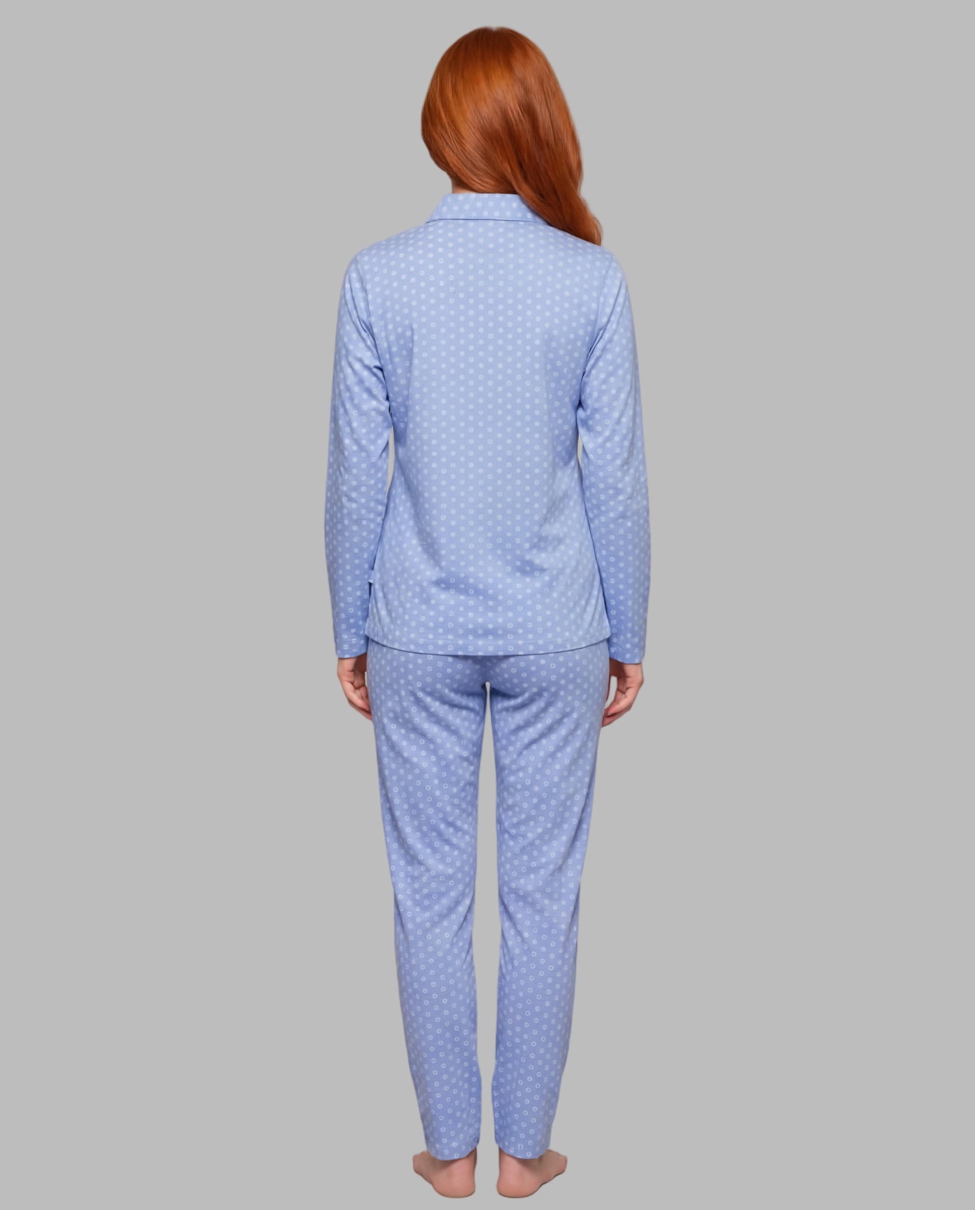 Pijama de mujer abierto - Señoretta - Azul Azul-2