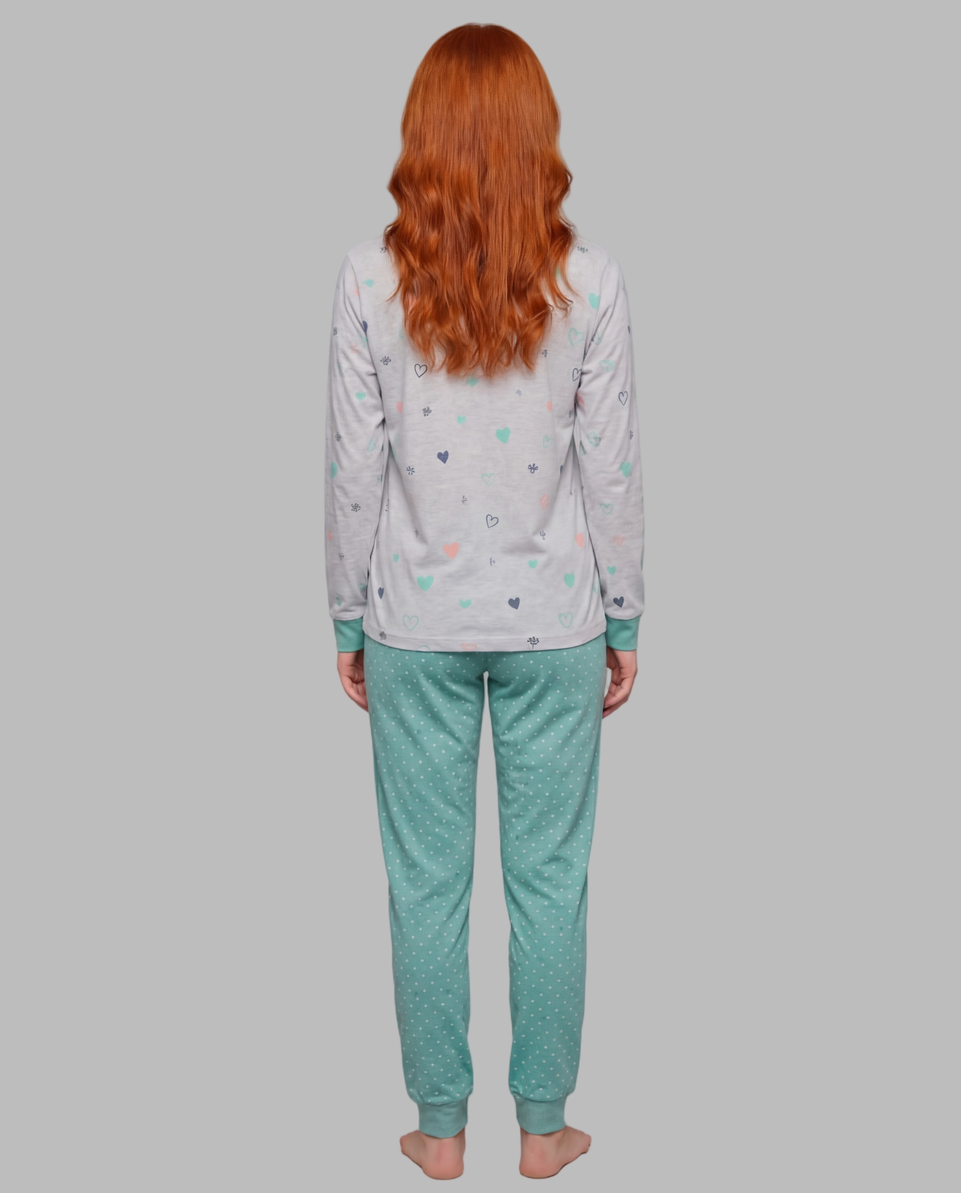 Pijama mujer estampado ratón - Señoretta - Verde Verde-2