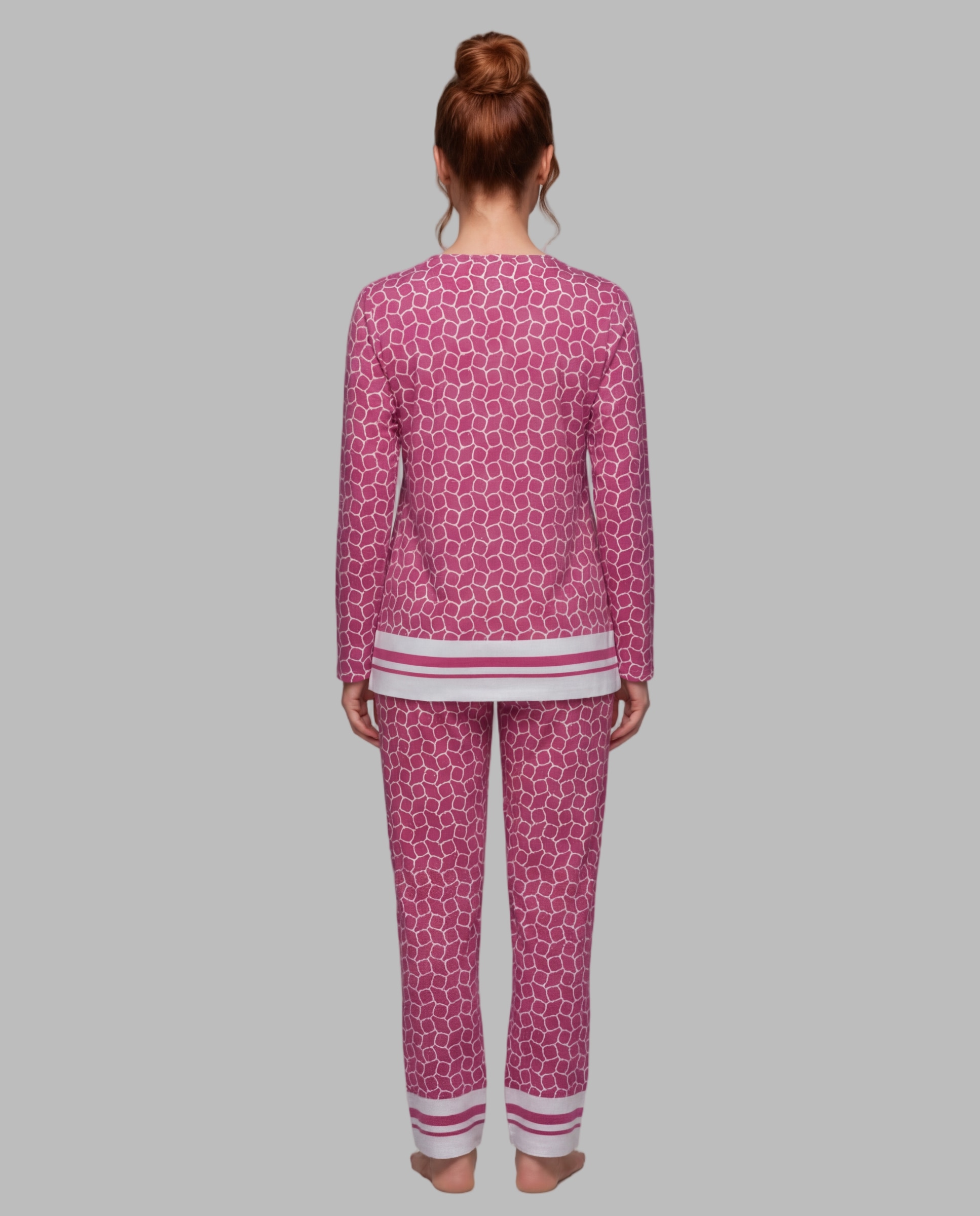 Pijama mujer estampado tapeta - Egatex - Burdeos Burdeos-2