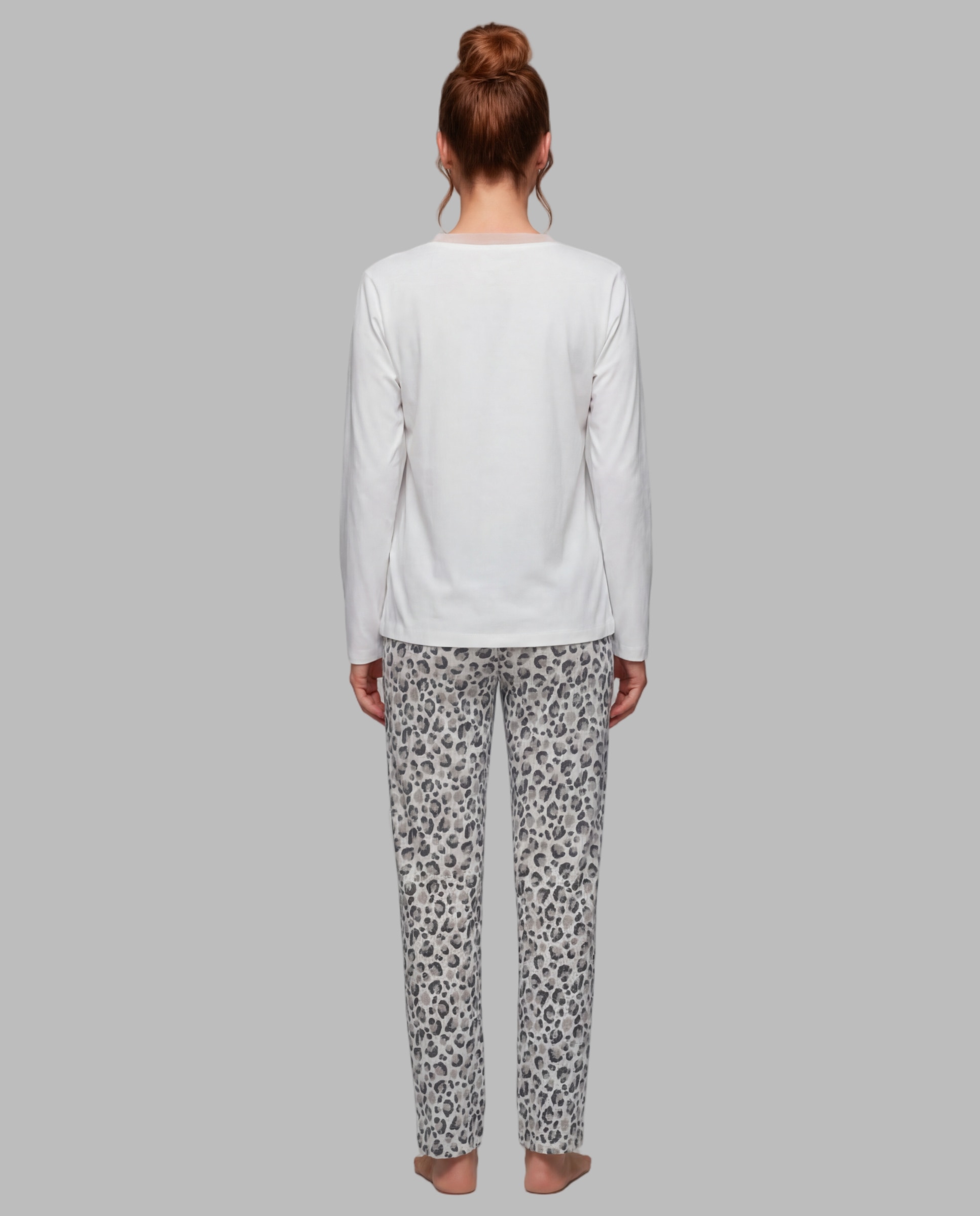 Pijama de mujer combinado tul - Egatex - Crudo Crudo-2