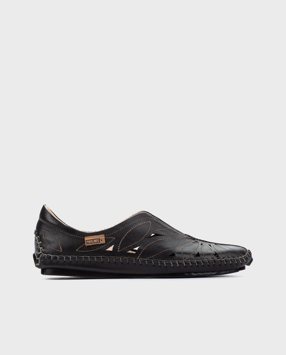 Pikolinos - Mocasines de mujer de piel con plantilla acolchada y extraíble.