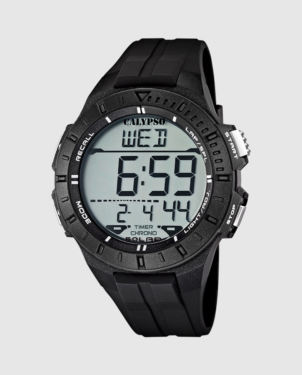 Reloj de hombre K5607/6 Color Splash de caucho negro Negro-1