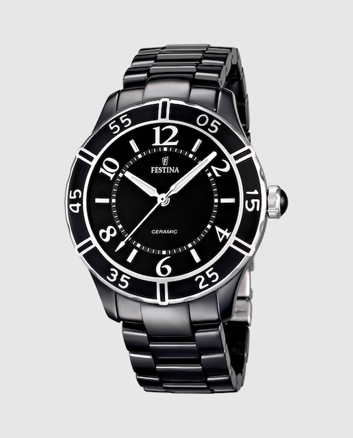 Imagen 0 de Reloj de mujer F16621/2 Special Prices de cerámica negro
