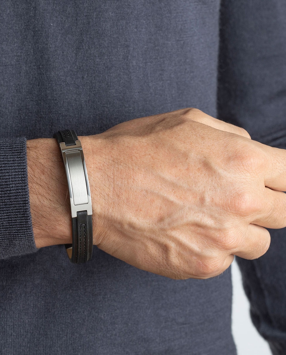 Pulsera de hombre lotus style ls1808-2/2 urban man de acero inoxidable acabado brillo Plateado Plateado-2