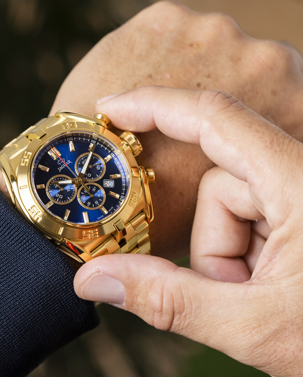 Reloj de hombre J853/3 Executive de acero dorado Oro-3