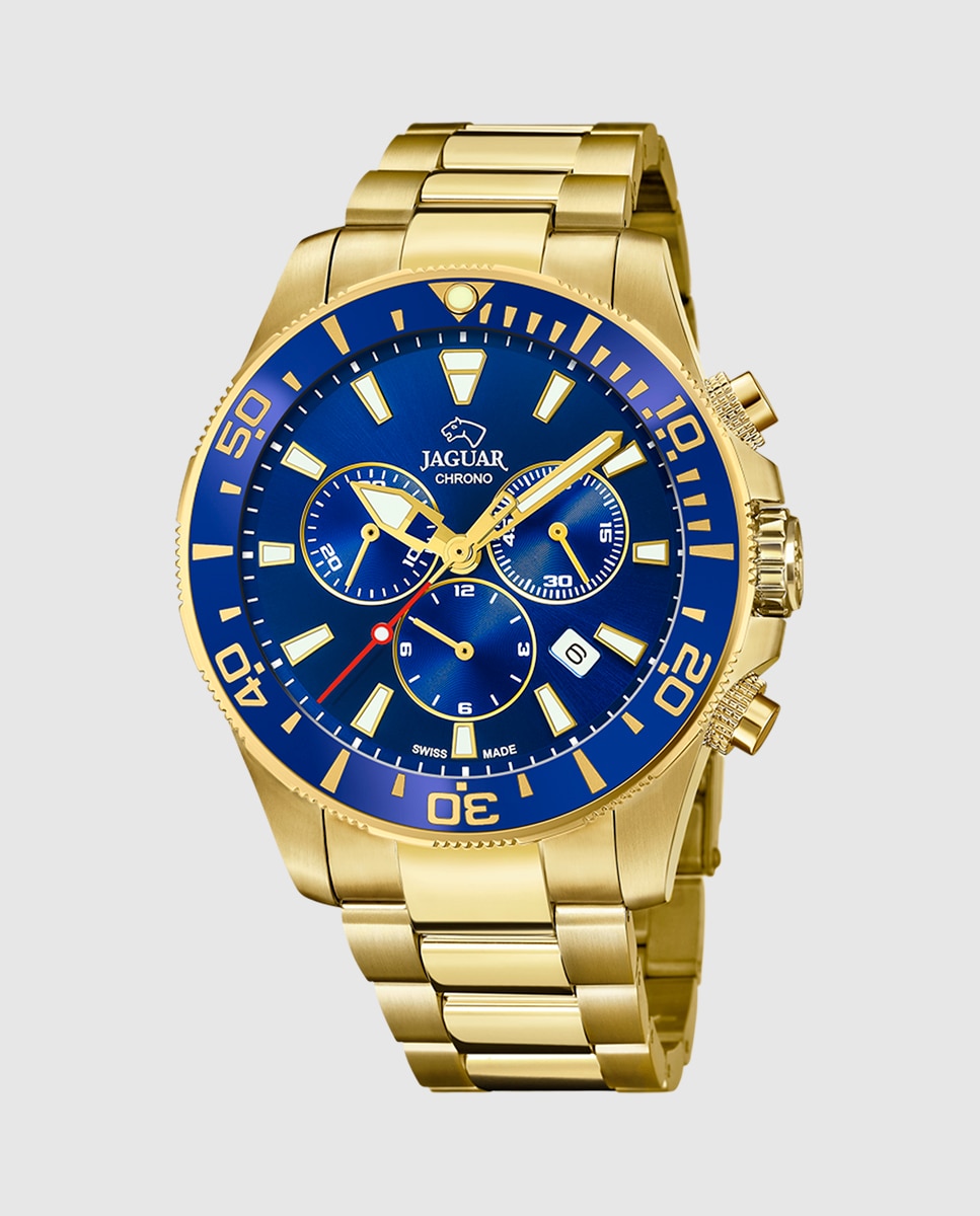 Reloj de hombre J864 2 Executive de acero dorado Jaguar El Corte Ingles