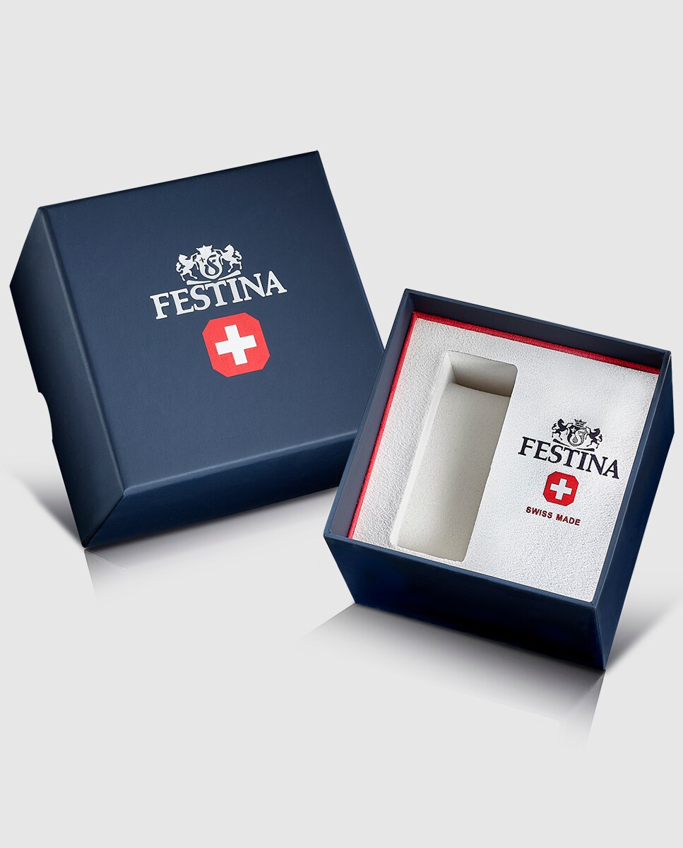 Reloj de mujer F20011/2 Swiss Made de piel marrón Marrón-2