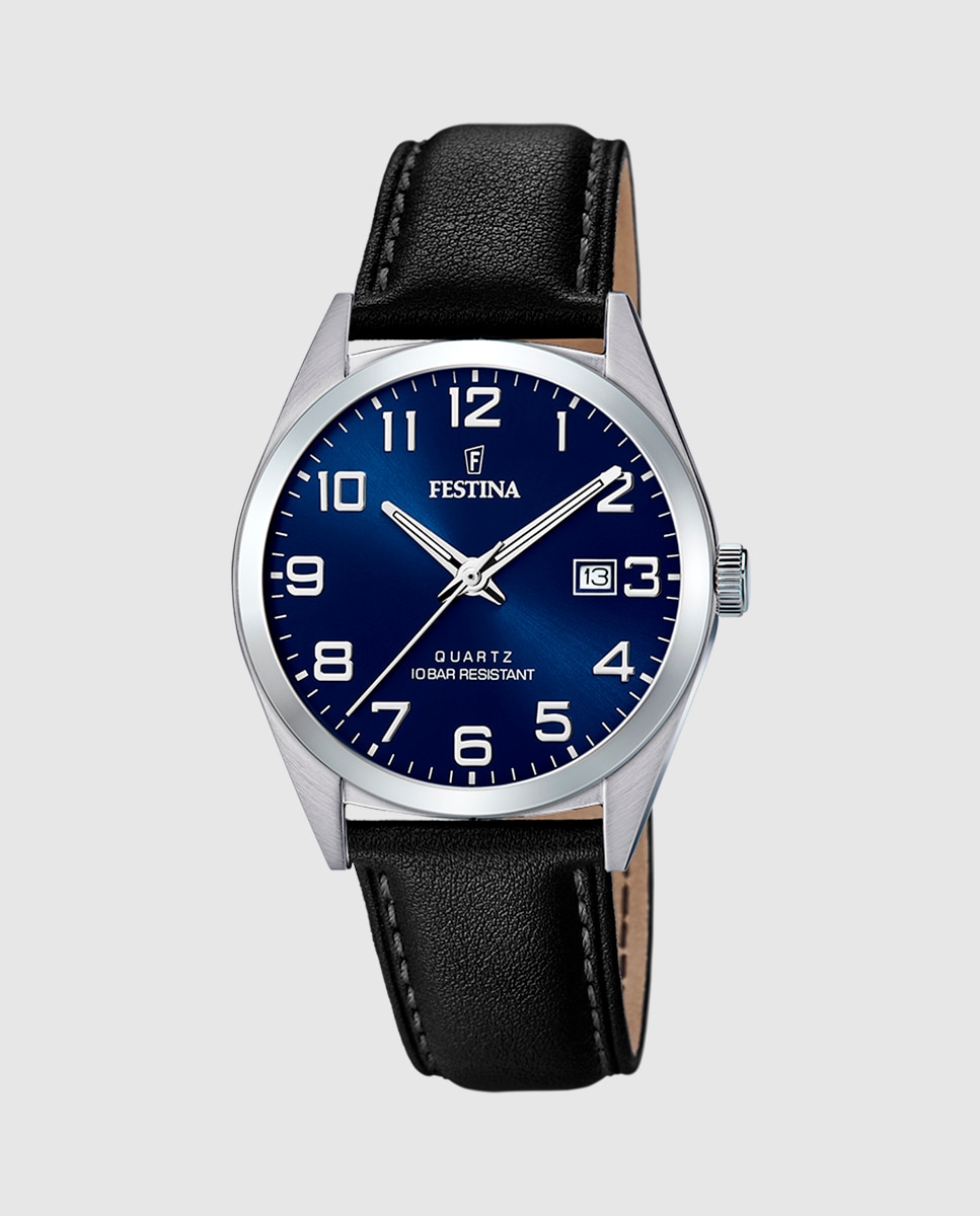 Reloj de hombre f20446/2 acero clasico de piel - Festina - Negro Negro-1