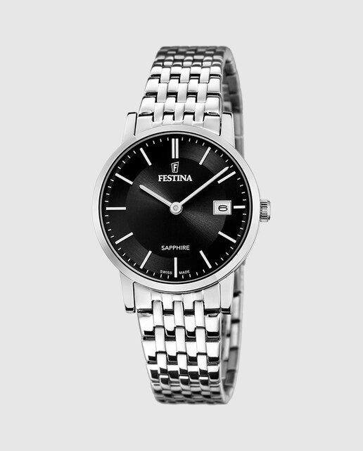 Imagen 0 de Reloj de mujer F20019/3 Swiss Made de acero plateado