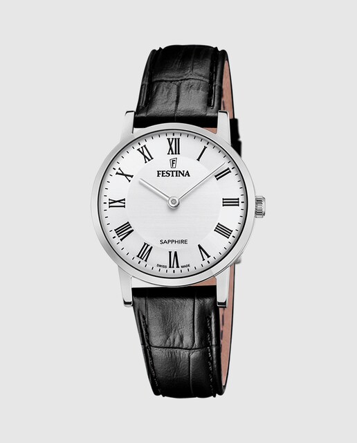 Imagen 0 de Reloj de mujer F20013/2 Swiss Made de piel negro