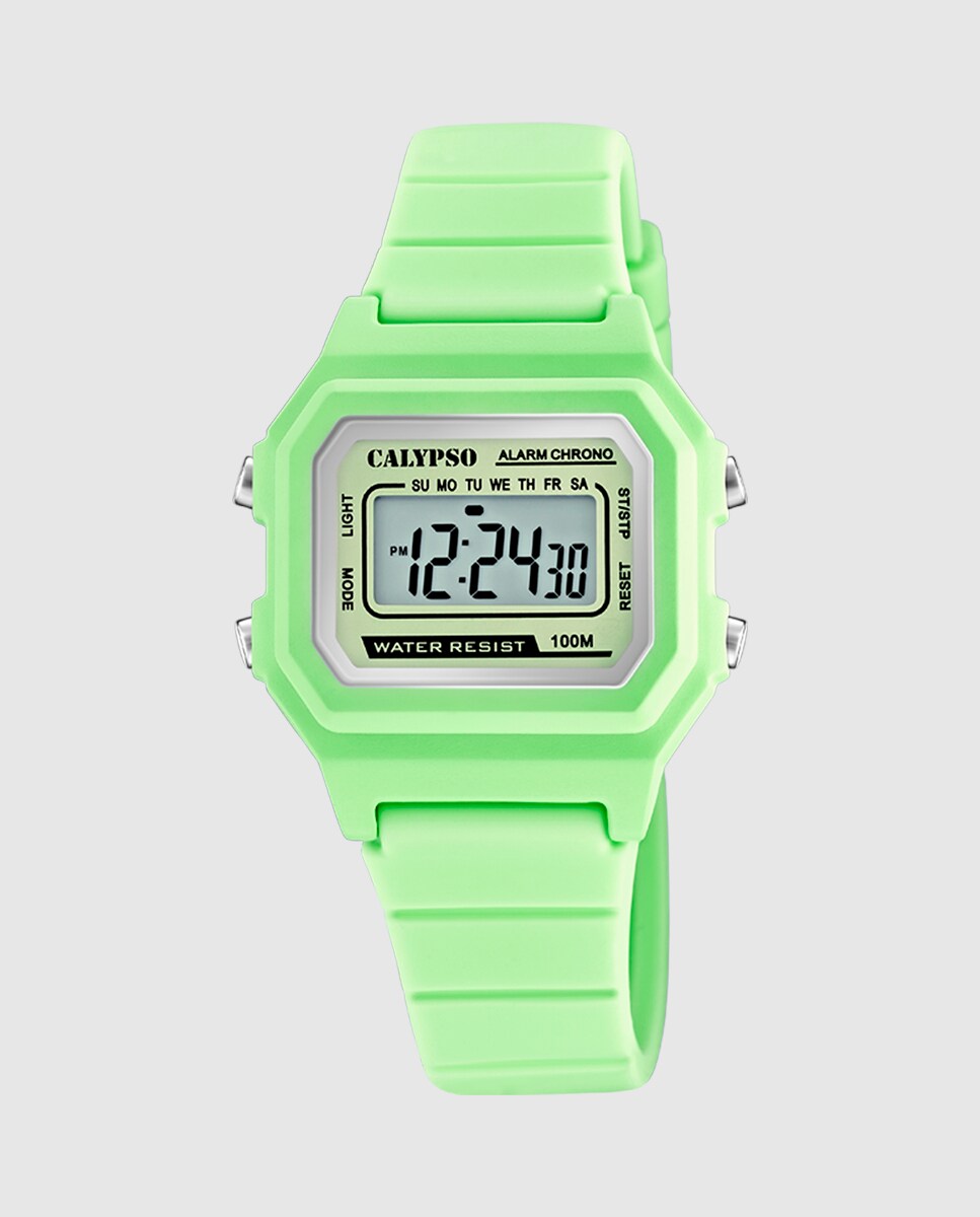 Montre mixte CALYPSO DIGITAL CRUSH K5802-1 - Bracelet Résine Vert sur Montre mixte CALYPSO DIGITAL CRUSH K5802-1 - Bracelet Résine Vert sur