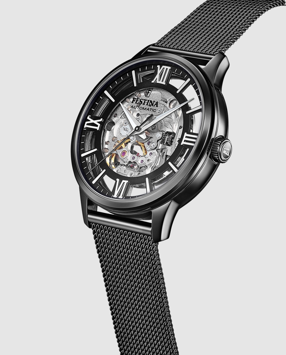 Reloj de hombre f20535/1 automatico de acero - Festina - Negro Negro-3