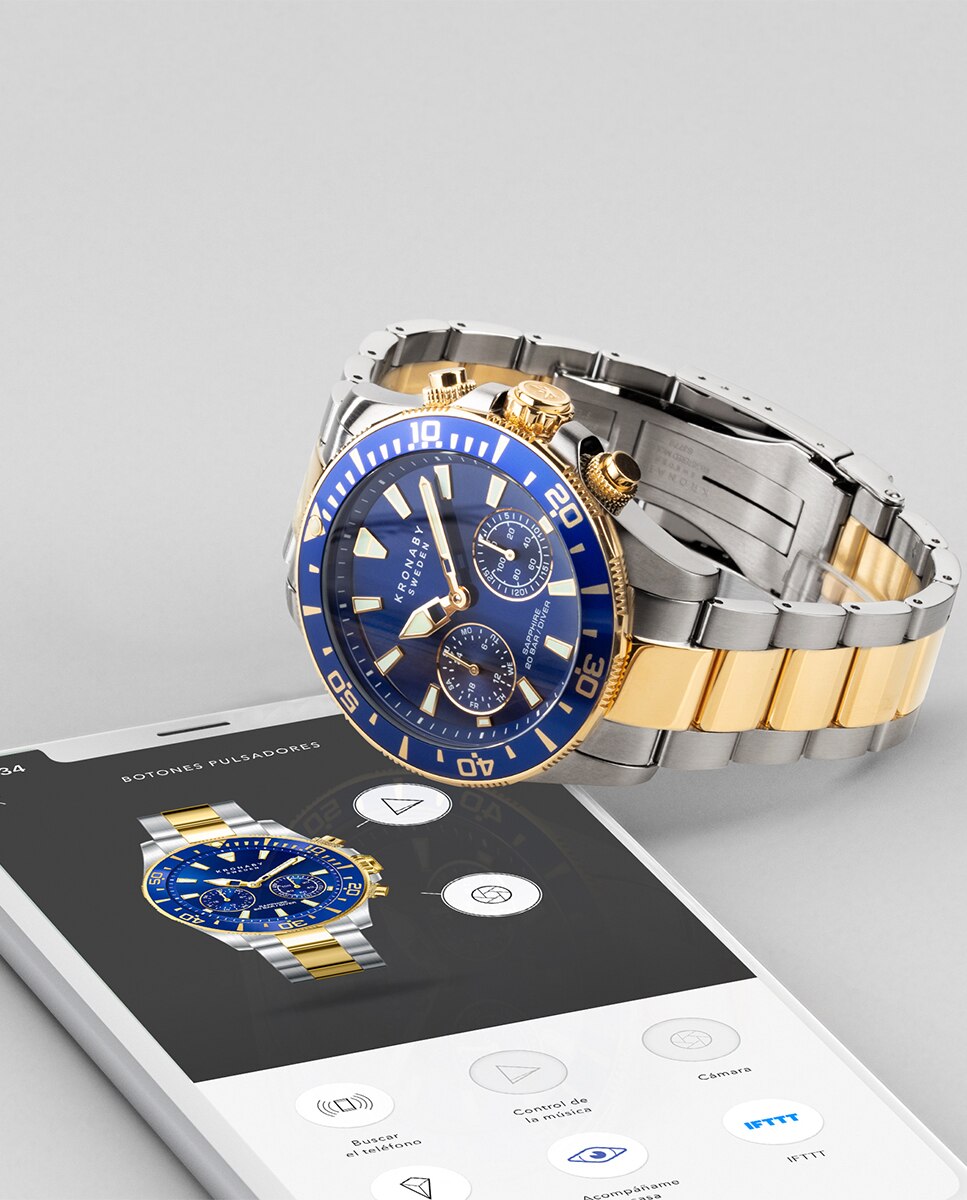 Smartwatch S3779 1 Diver de Aço Multicolor Multicolor-3