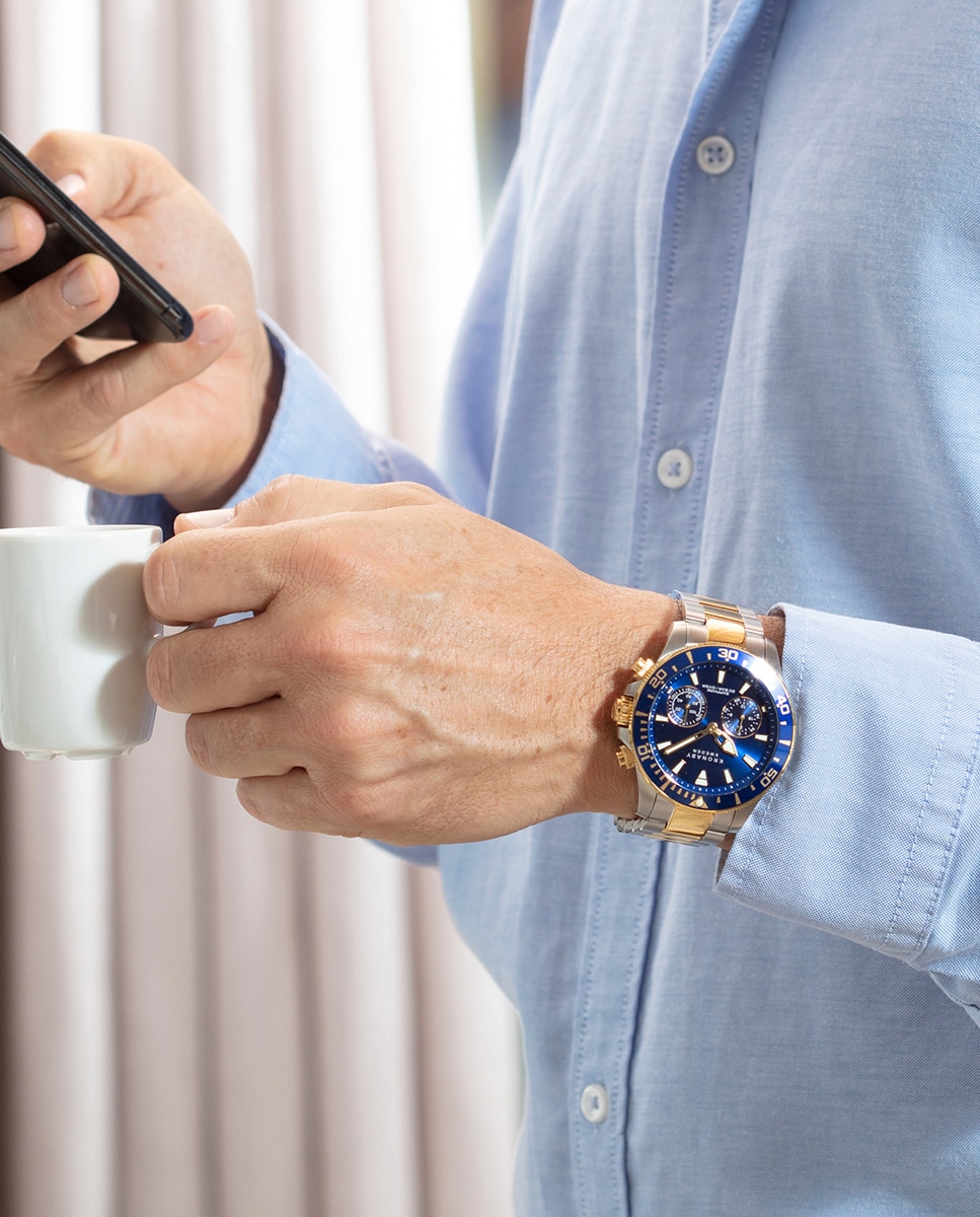 Smartwatch S3779 1 Diver de Aço Multicolor Multicolor-5