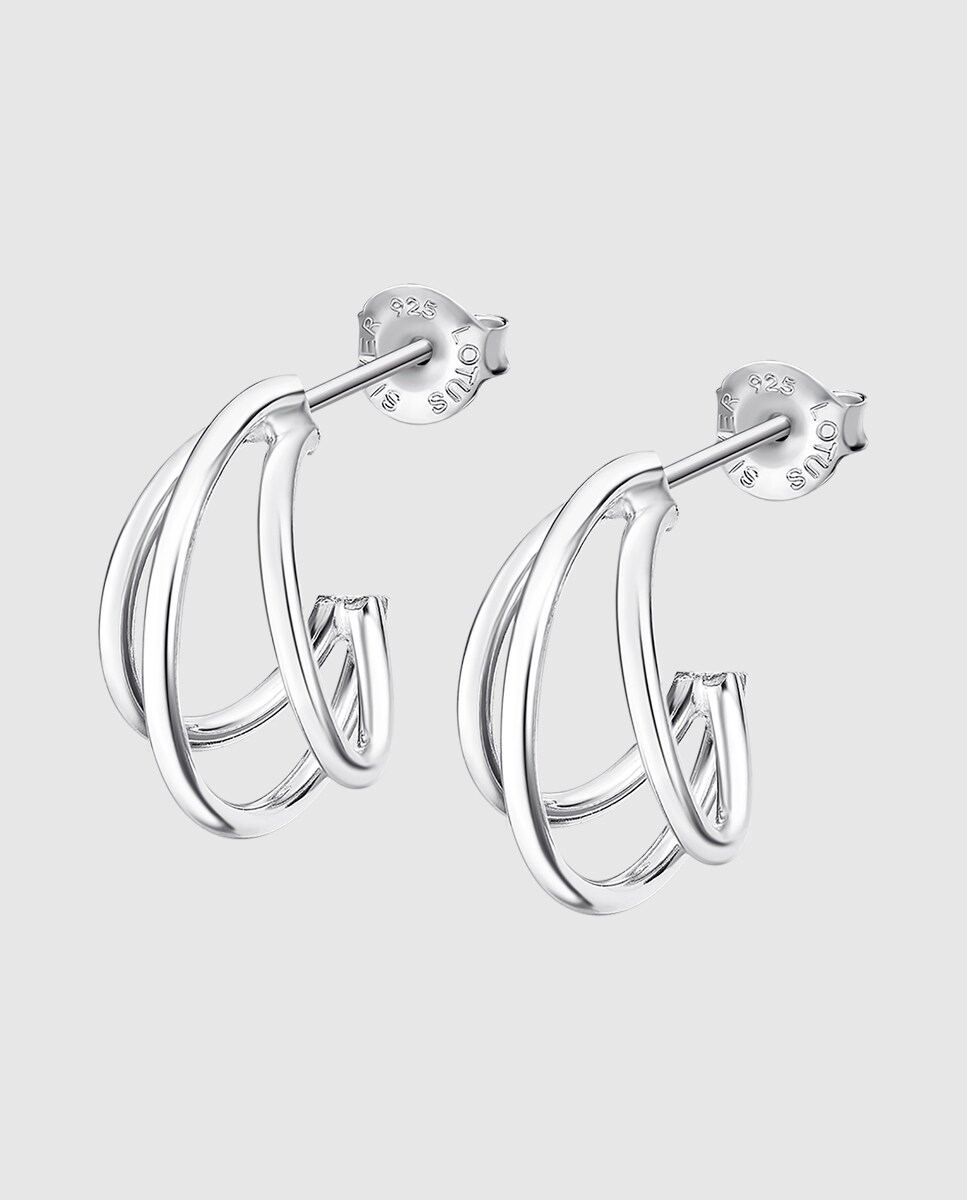 Pendientes Lotus Silver LP3282-4/1 Hoops de plata acabado brillo Plata-1