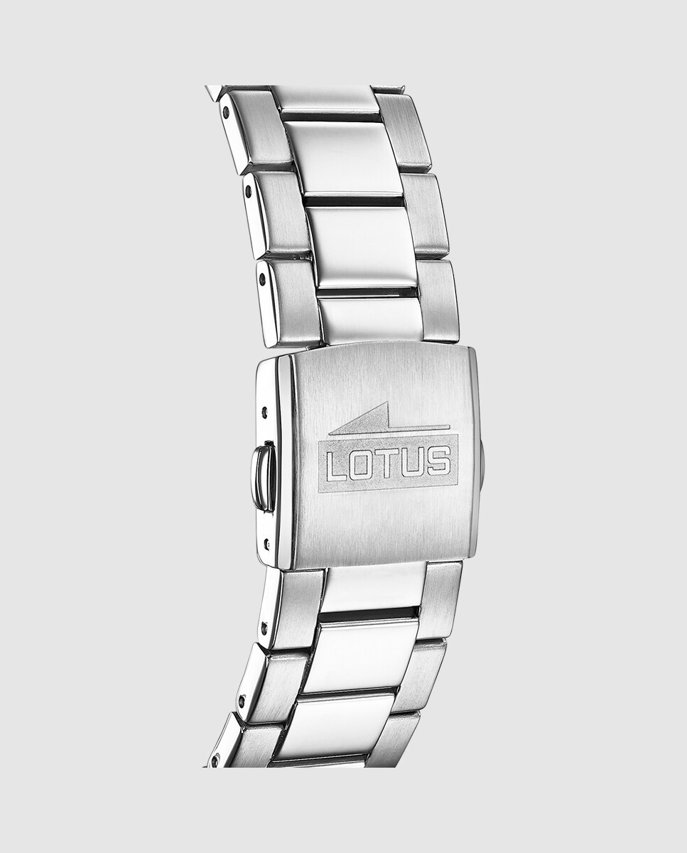 Orologio Lotus Uomo 18850/4 Square Series – Cassa E Cinturino In Acciaio Inox 316L, Quadrante Nero, Cronografo, Elegante E Sportivo