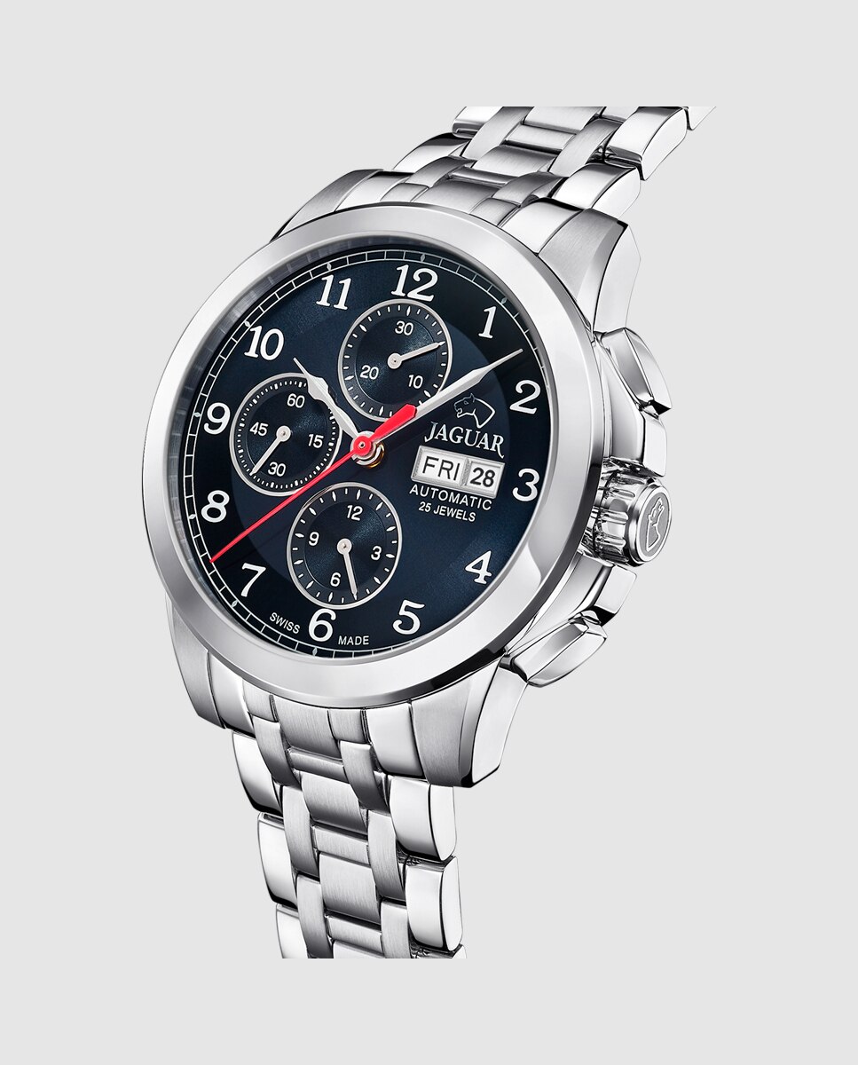 Reloj de hombre j978/3 automatico de acero plateado - Jaguar - Plata Plata-2
