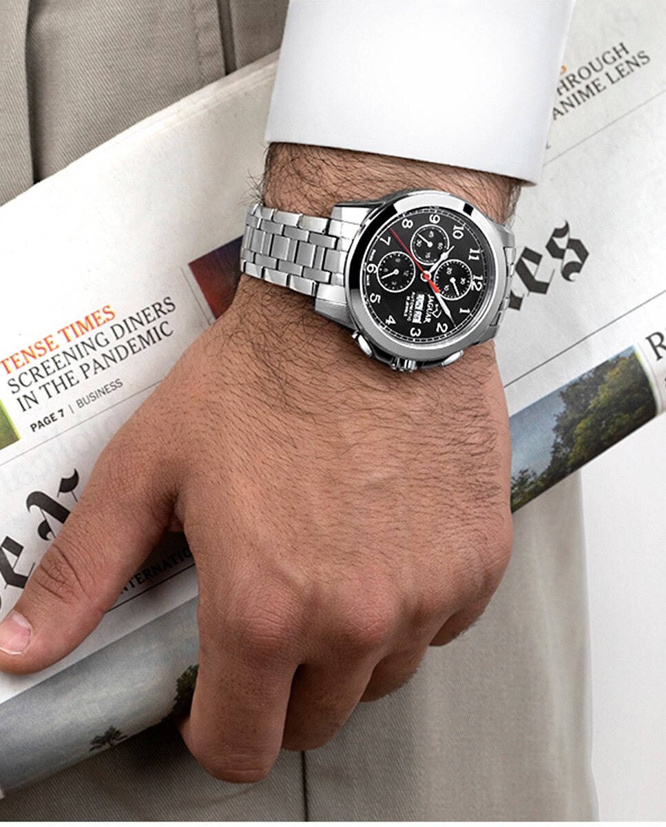 Reloj de hombre j978/3 automatico de acero plateado - Jaguar - Plata Plata-5