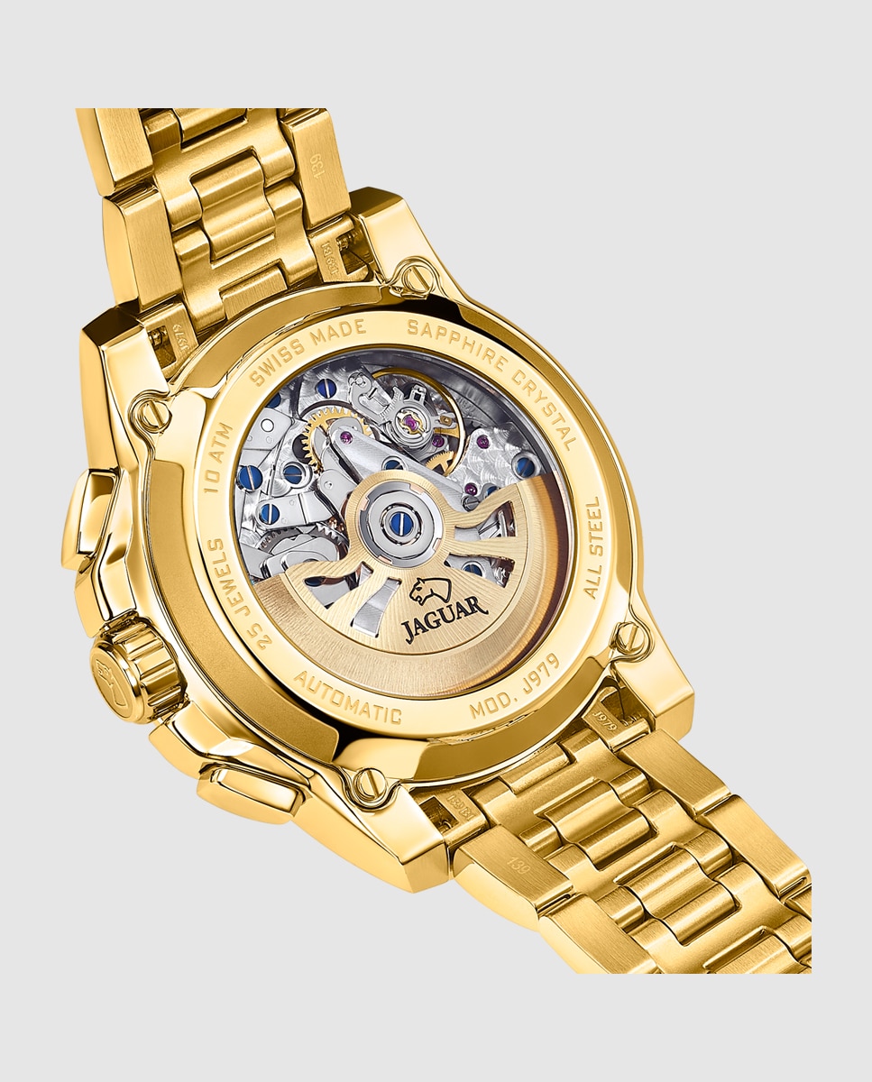 Reloj de hombre j979/1 automatico de acero dorado - Jaguar - Oro Oro-3