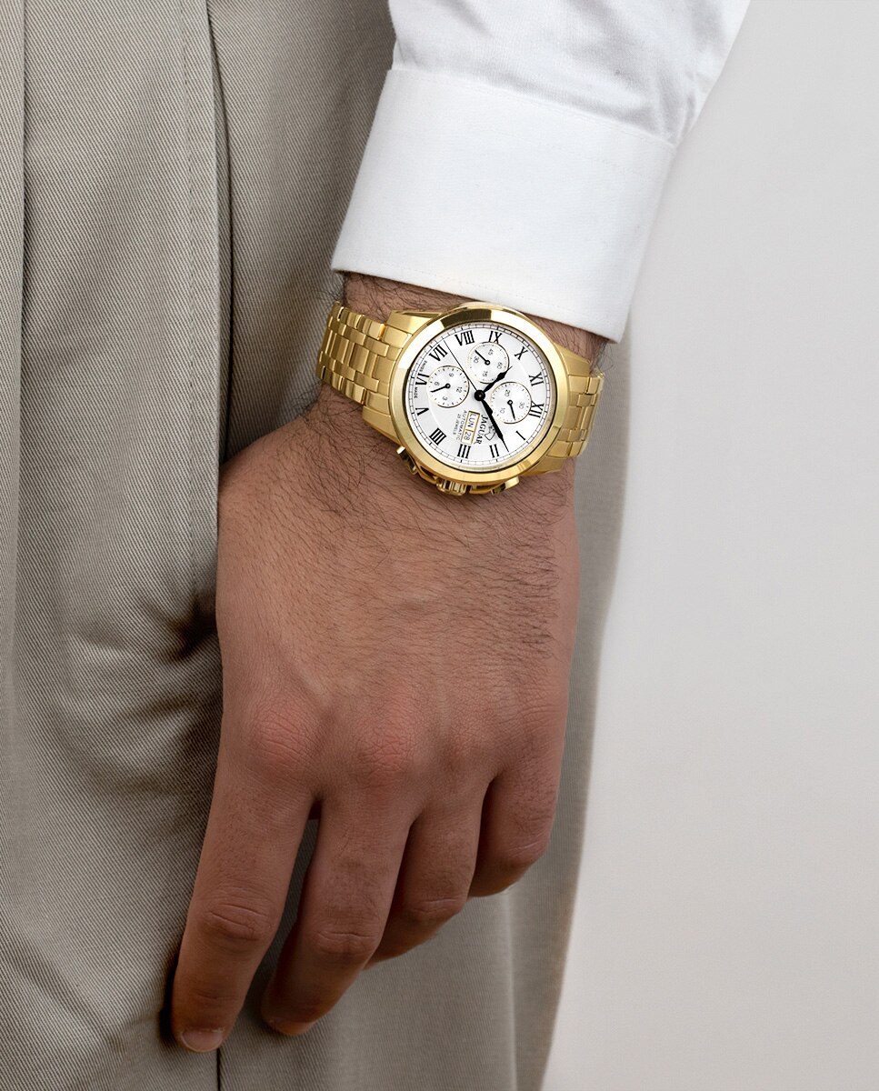 Reloj de hombre j979/1 automatico de acero dorado - Jaguar - Oro Oro-5