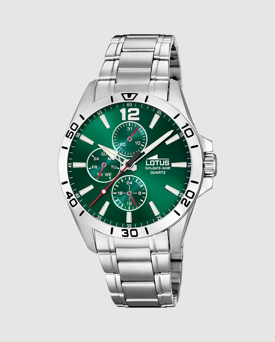 Reloj de hombre 18812/7 Multifuncion de acero plateado · LOTUS