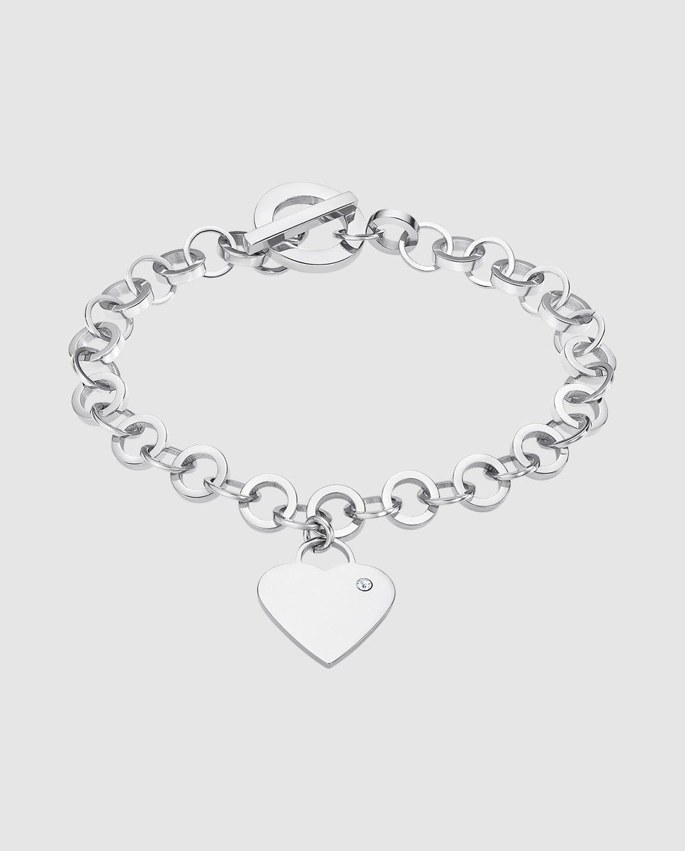 Pulsera Lotus Style LS2271-2/1 Woman's Heart de acero inoxidable acabado brillo Plata-1