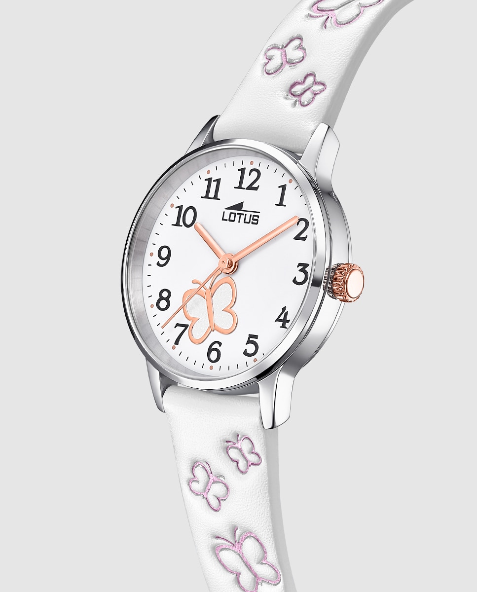 Reloj infantil de niña 18864/1 junior collection de piel blanco con pulsera de regalo - Blanco Blanco-4