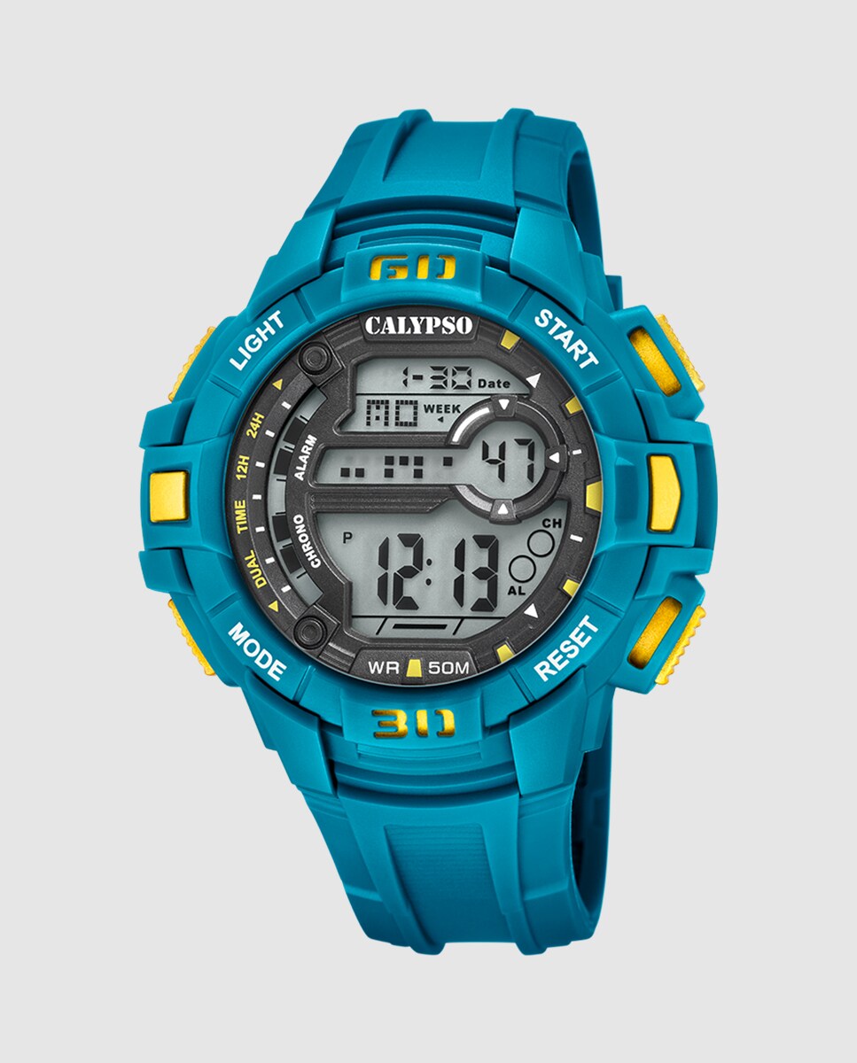Reloj de hombre K5836/2 Digital For Man de caucho azul Azul-1